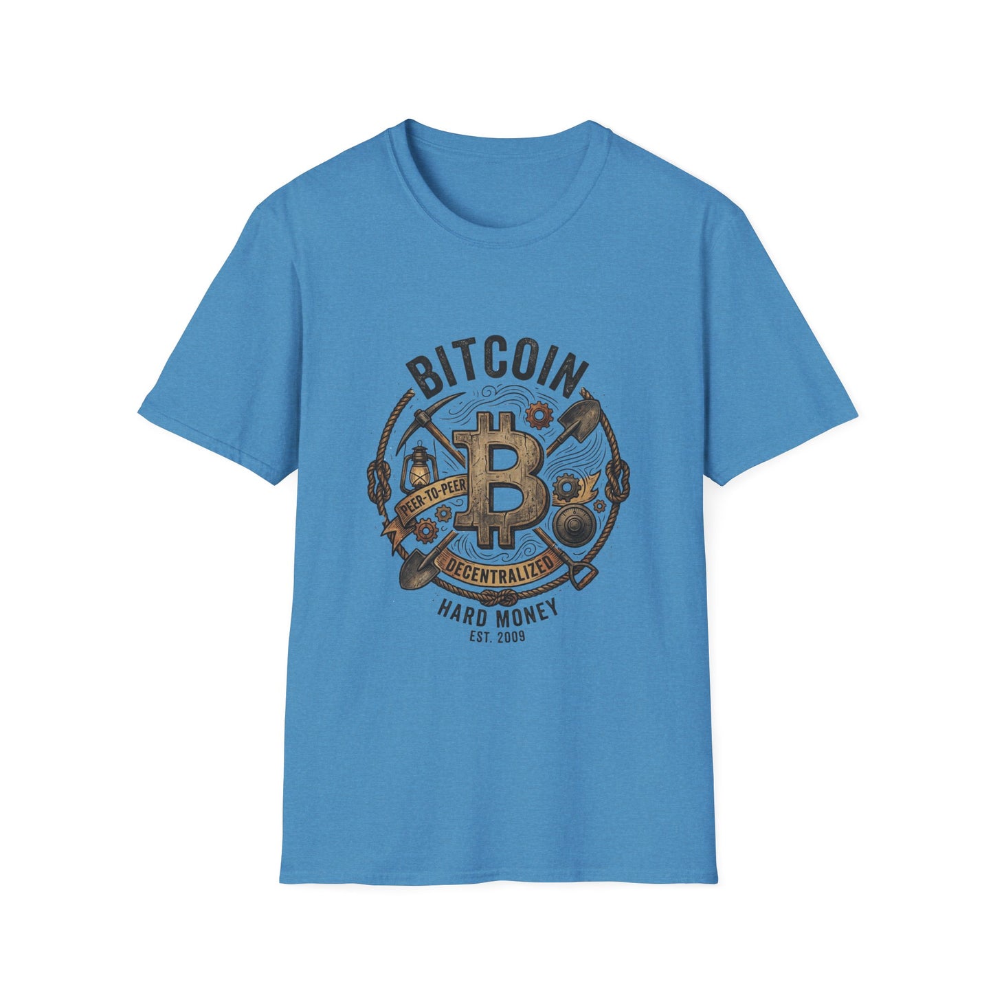 Bitcoin Hard Money T-Shirt — Vintage Crypto Mining Design