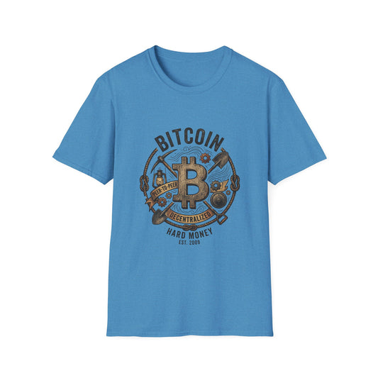 Bitcoin Hard Money T-Shirt — Vintage Crypto Mining Design