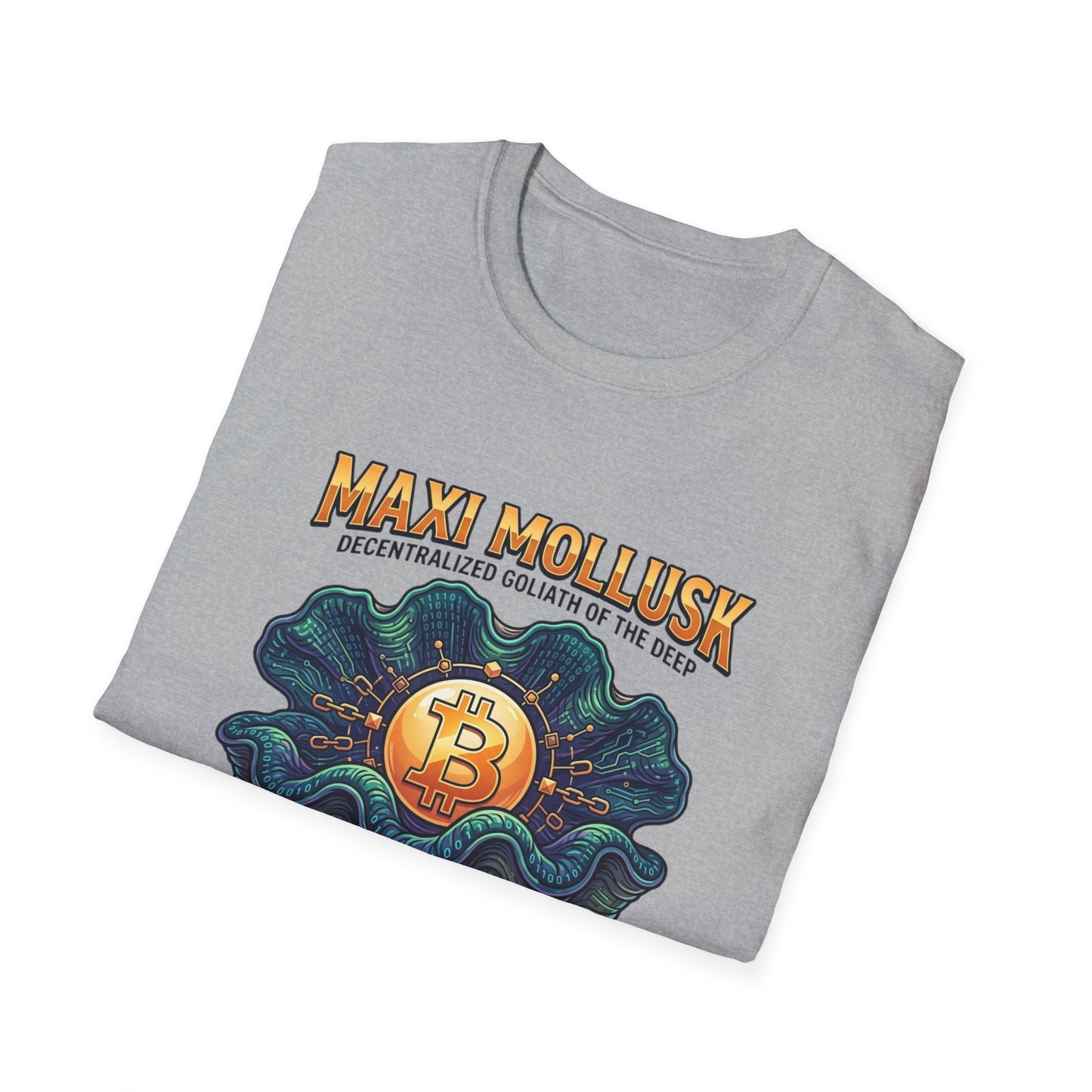 Bitcoin Pearl T-Shirt — "Maxi Mollusk" Crypto Art Tee