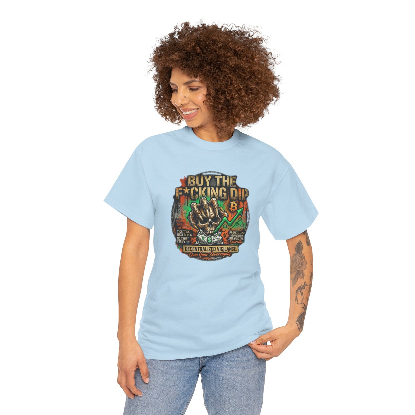 Buy The F*cking Dip Graphic Tee — Stock Market Crypto HODL Trading Shirt