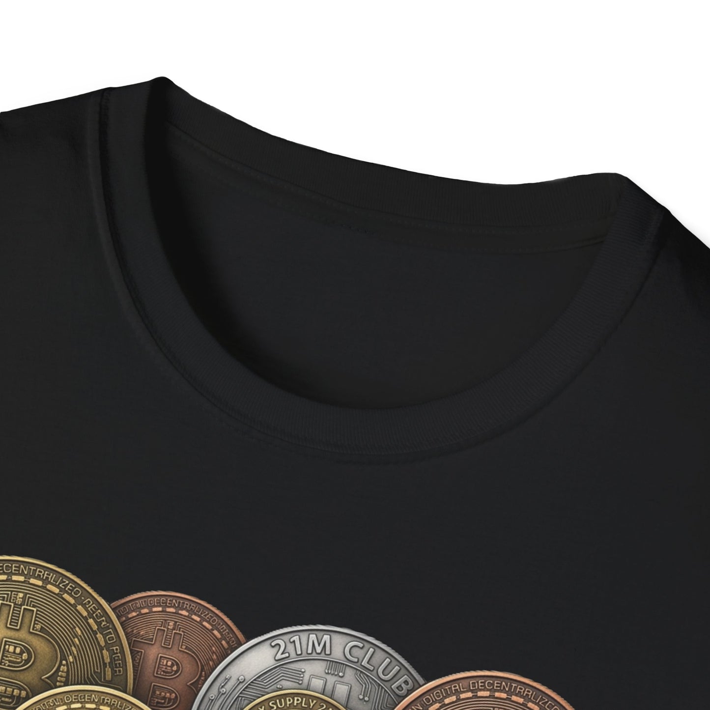 21M Club Coins Stack T-Shirt — Bitcoin & Altcoin Vintage Coins Tee