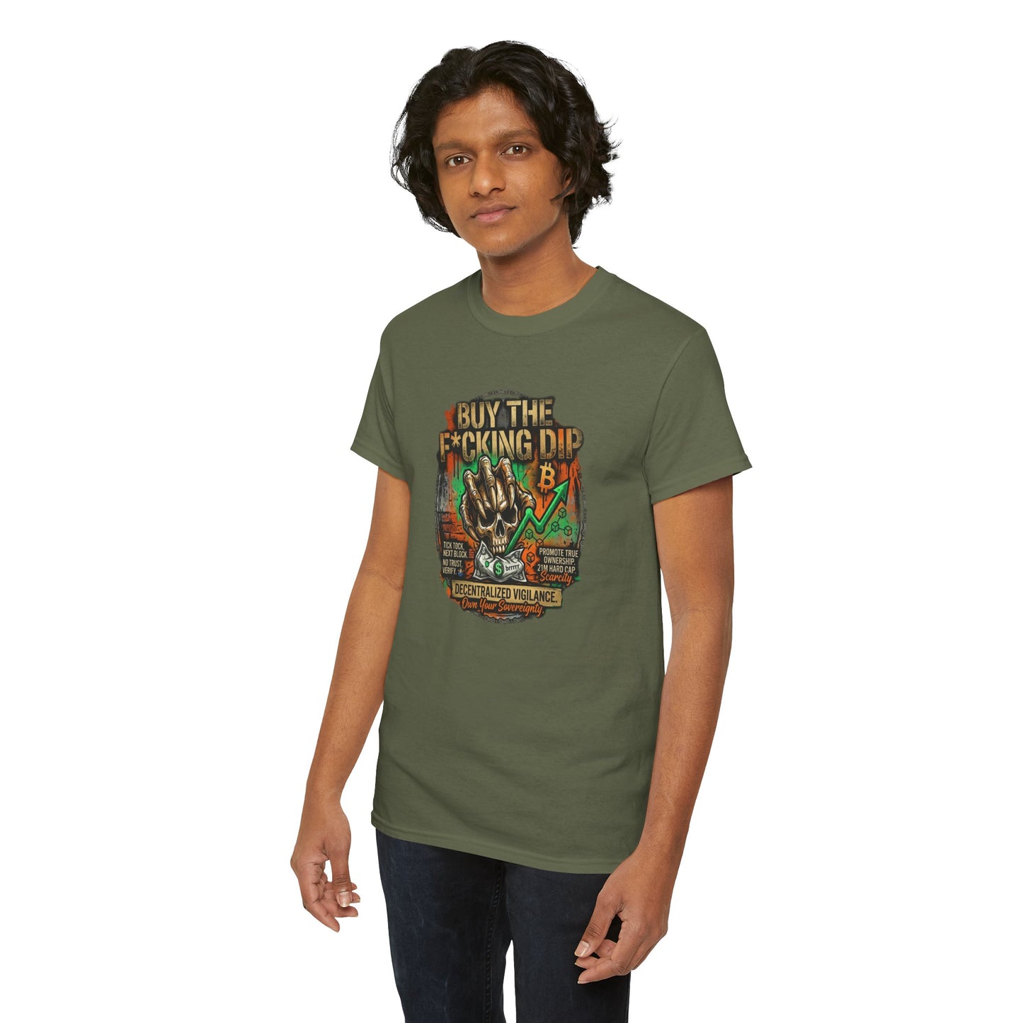 Buy The F*cking Dip Graphic Tee — Stock Market Crypto HODL Trading Shirt