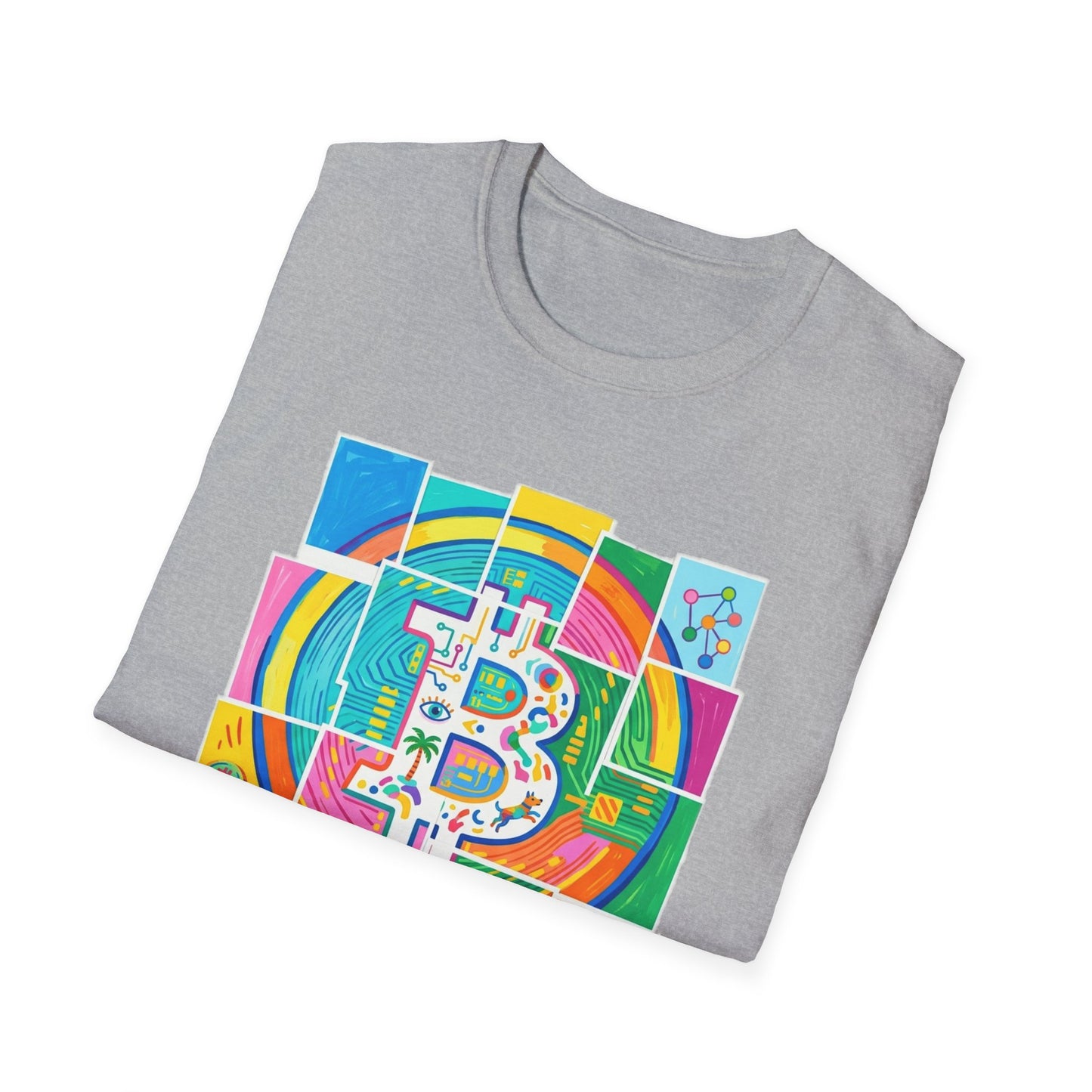 Bitcoin Decentralized Graphic T-Shirt — Colorful Crypto Logo Tee