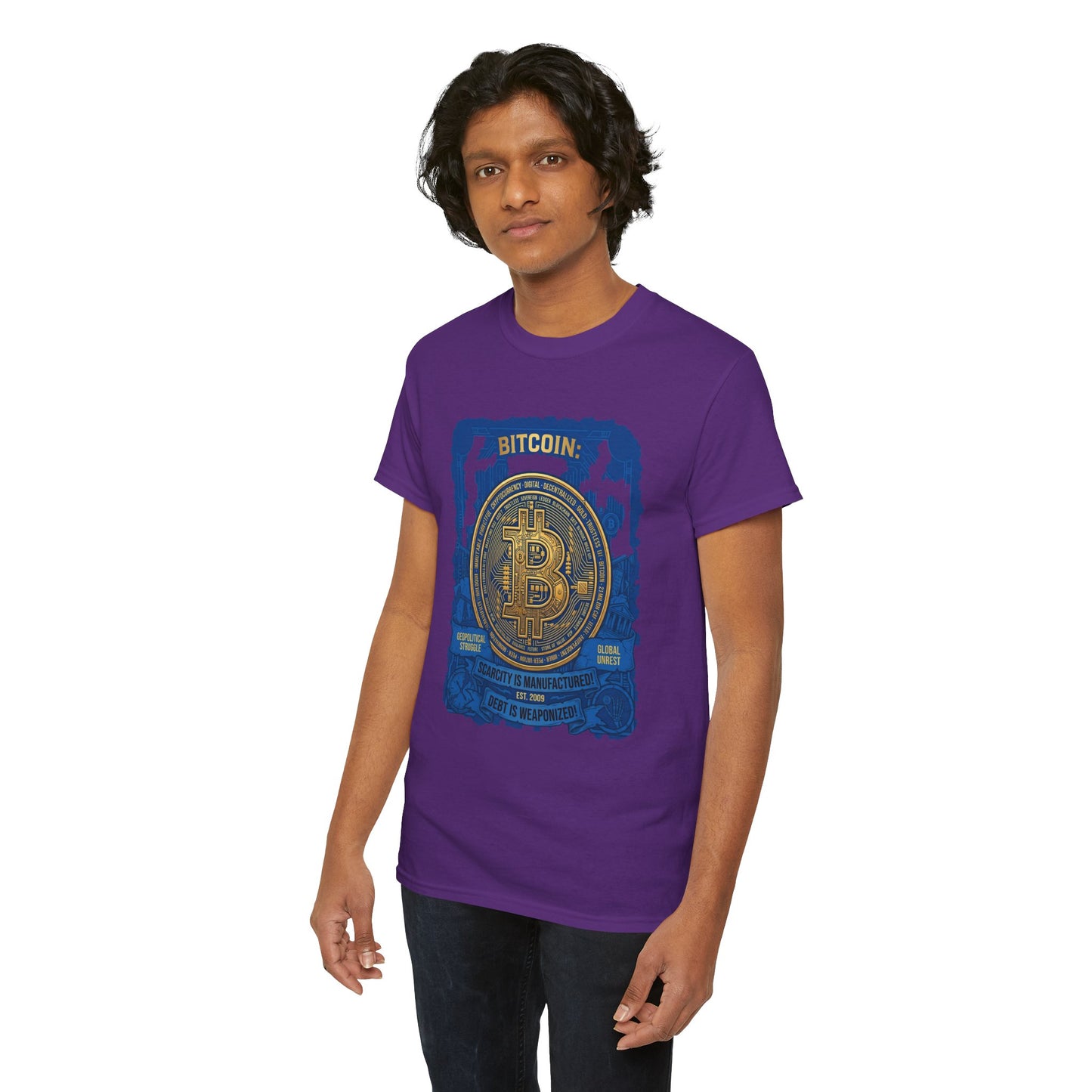 Bitcoin Vintage Coin Graphic Tee — Crypto Enthusiast T-Shirt