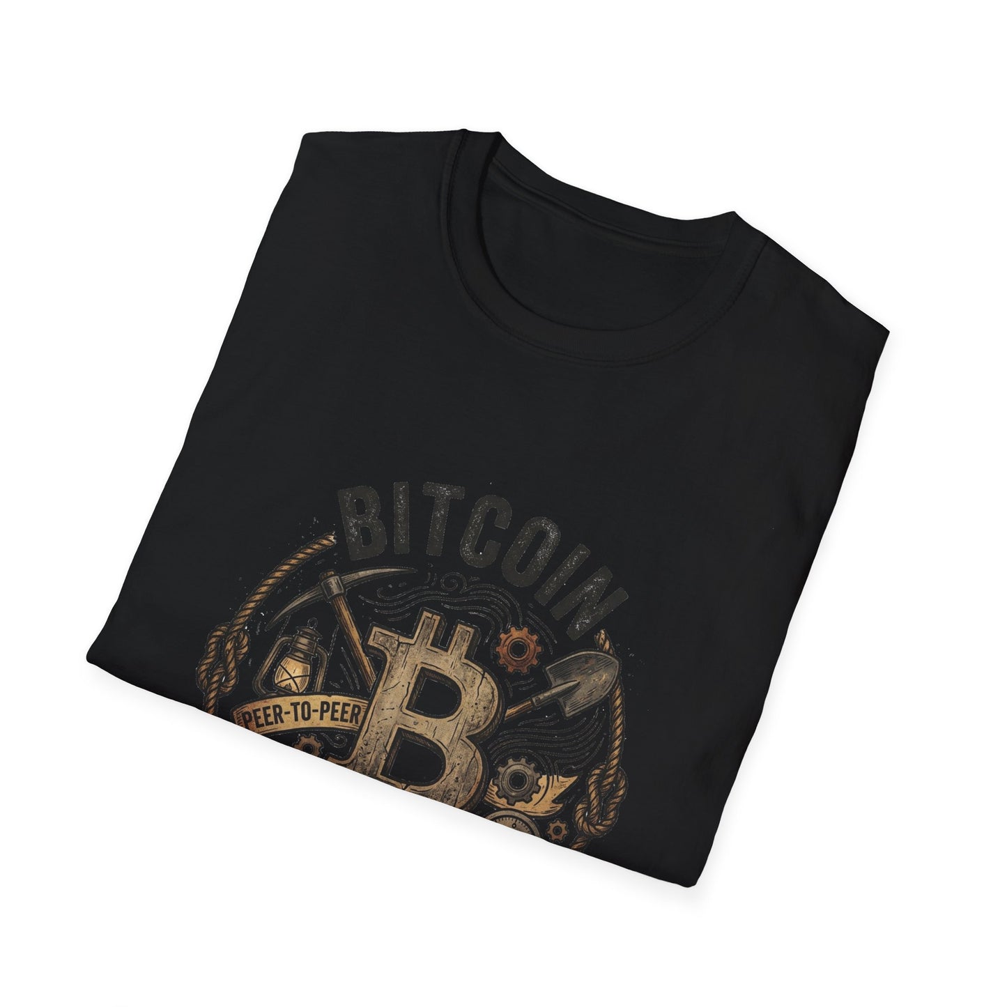 Bitcoin Hard Money T-Shirt — Vintage Crypto Mining Design