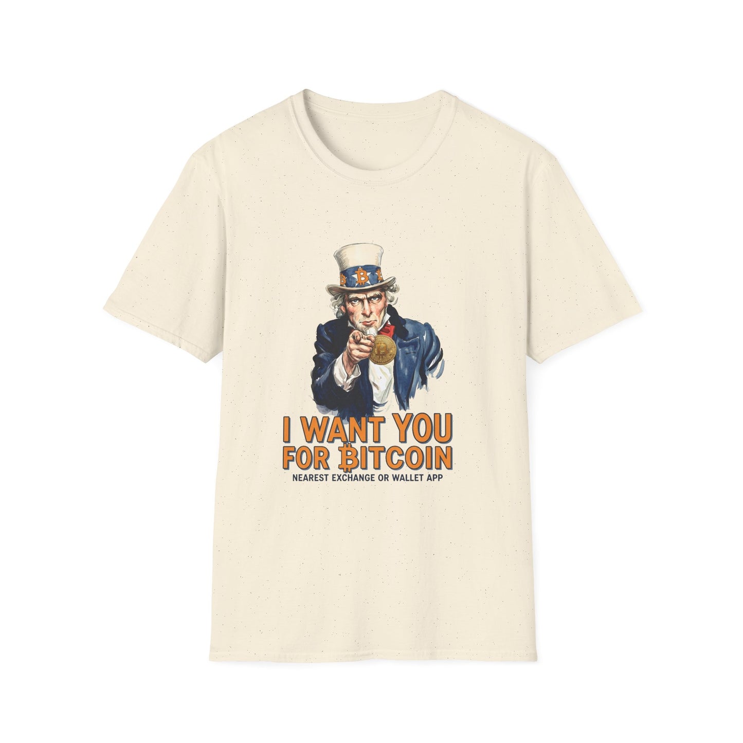 Bitcoin Uncle Sam T-Shirt — "I Want You for Bitcoin" Patriotic Crypto Tee