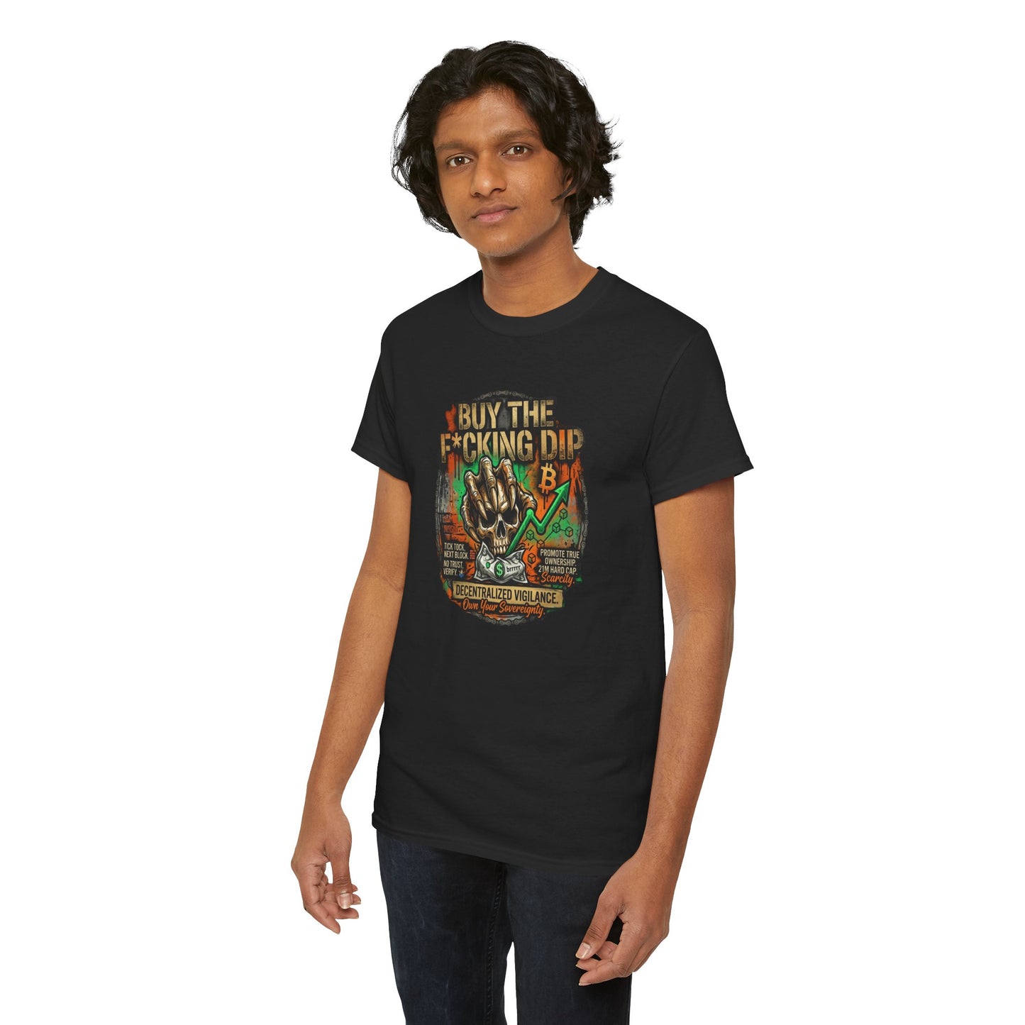 Buy The F*cking Dip Graphic Tee — Stock Market Crypto HODL Trading Shirt