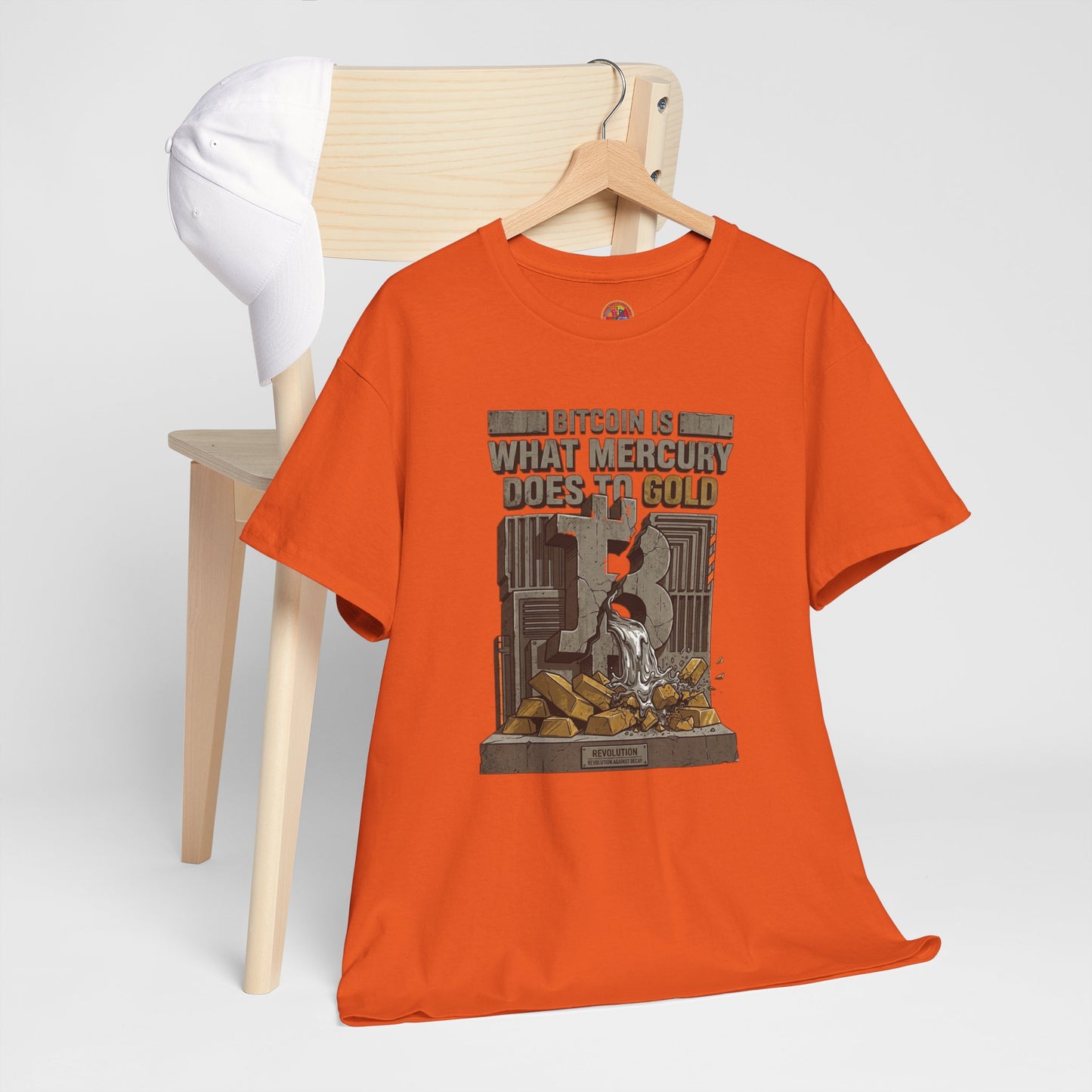Bitcoin Mercury Effect T-Shirt — "Bitcoin is what mercury does to gold" Graphic Tee