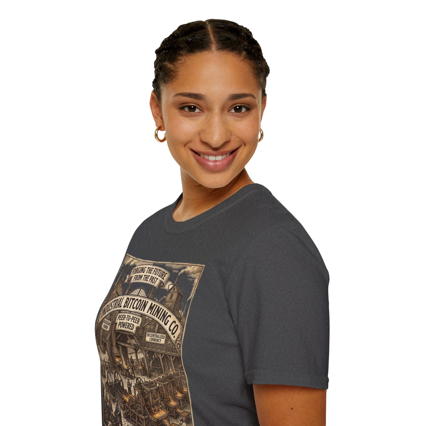 Industrial Bitcoin Mining Co. T-Shirt — Vintage Crypto Miner Graphic Tee