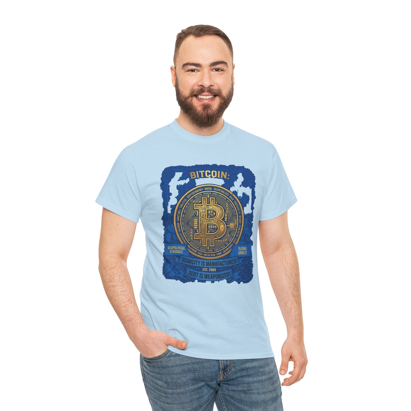 Bitcoin Vintage Coin Graphic Tee — Crypto Enthusiast T-Shirt