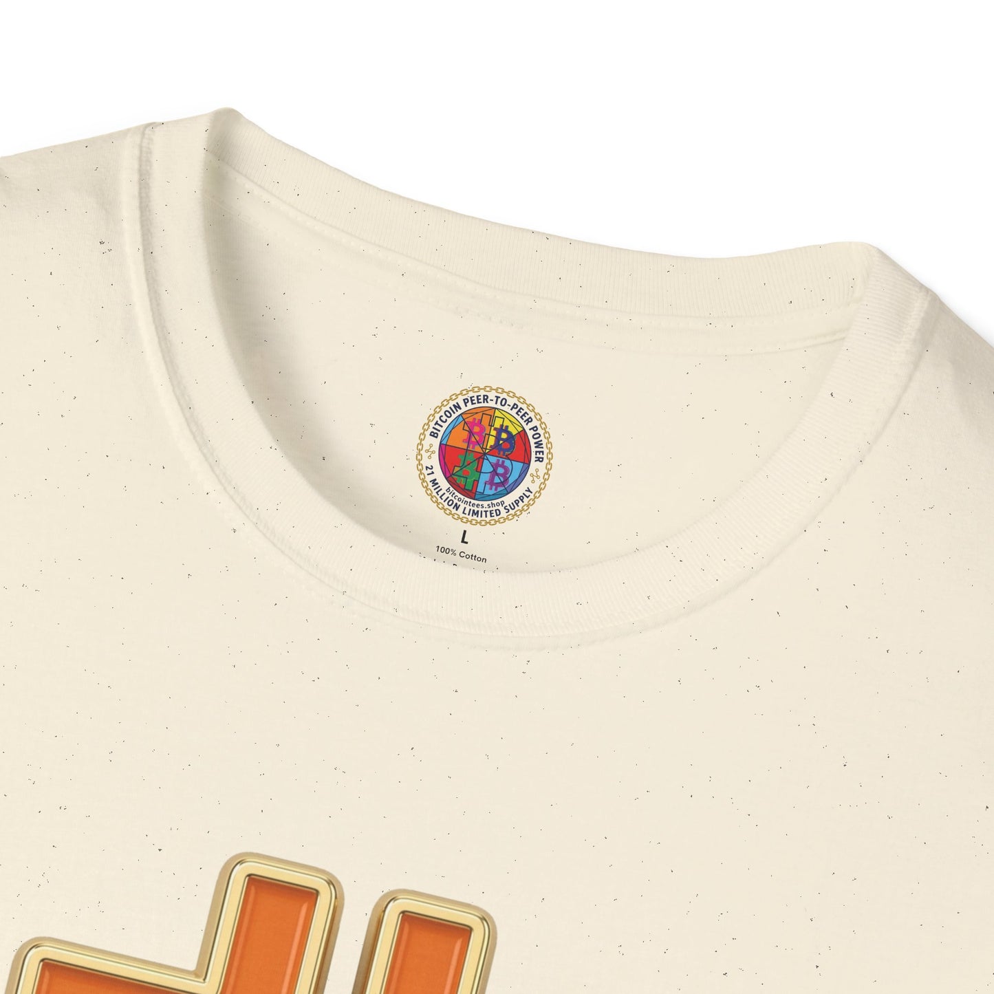 Bitcoin Enamel Logo T-Shirt — Retro Orange Crypto Tee