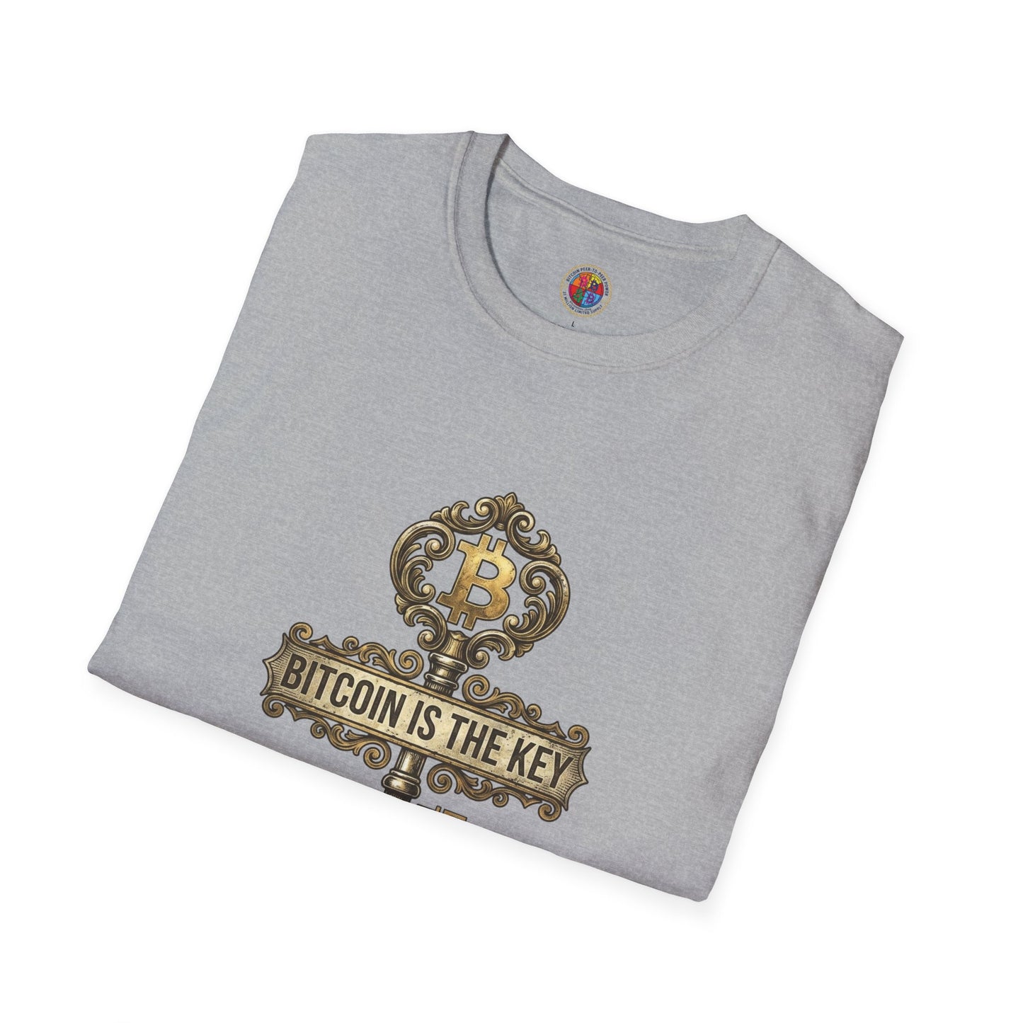 Bitcoin Is The Key Graphic T-Shirt — Vintage Key Crypto Tee