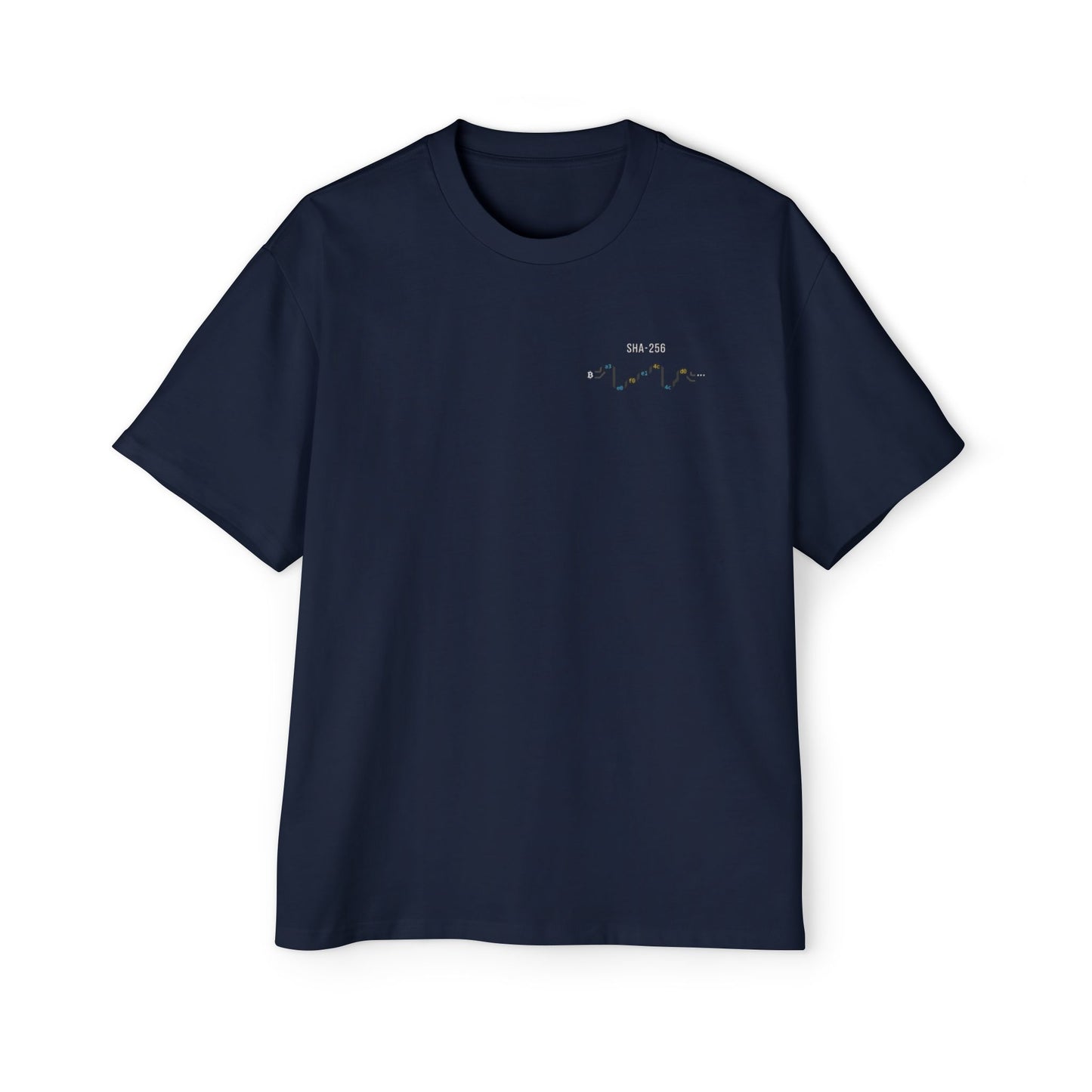 Bitcoin Genesis Block Tee — Coordinates Back & SHA-256 Front