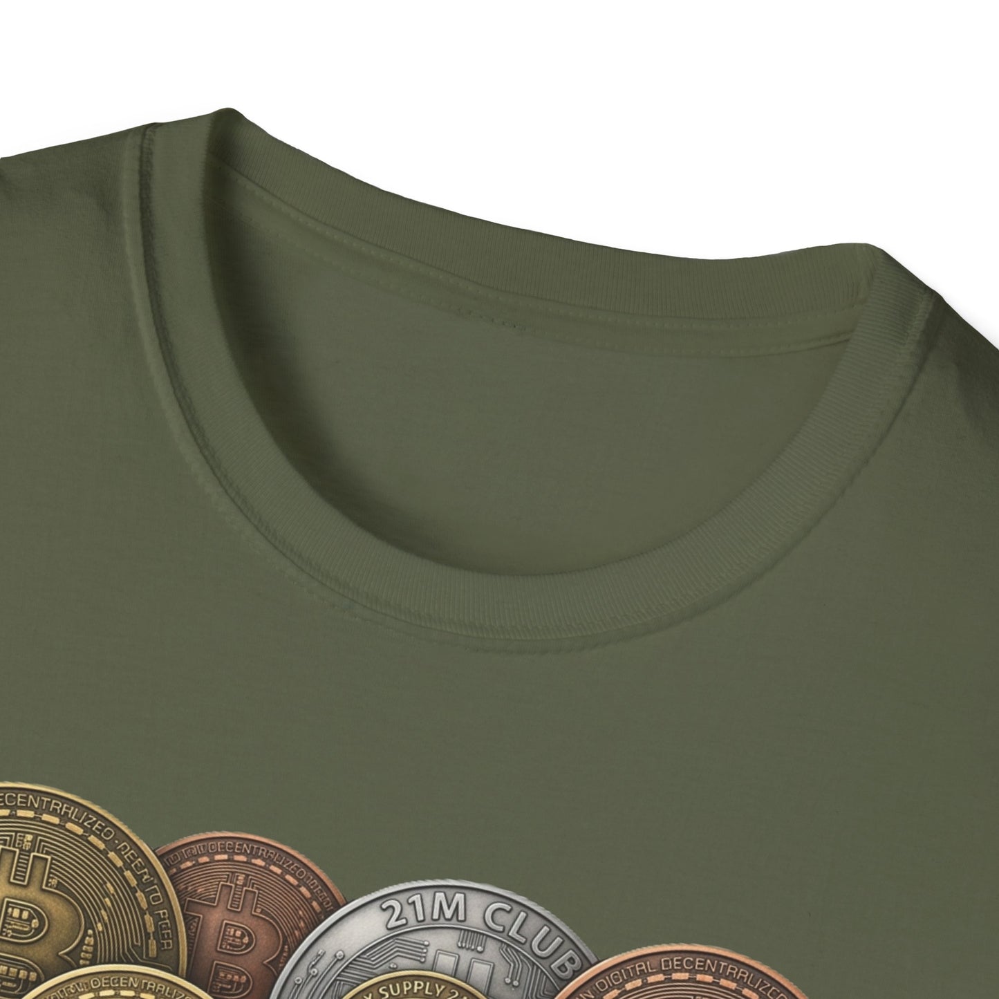 21M Club Coins Stack T-Shirt — Bitcoin & Altcoin Vintage Coins Tee