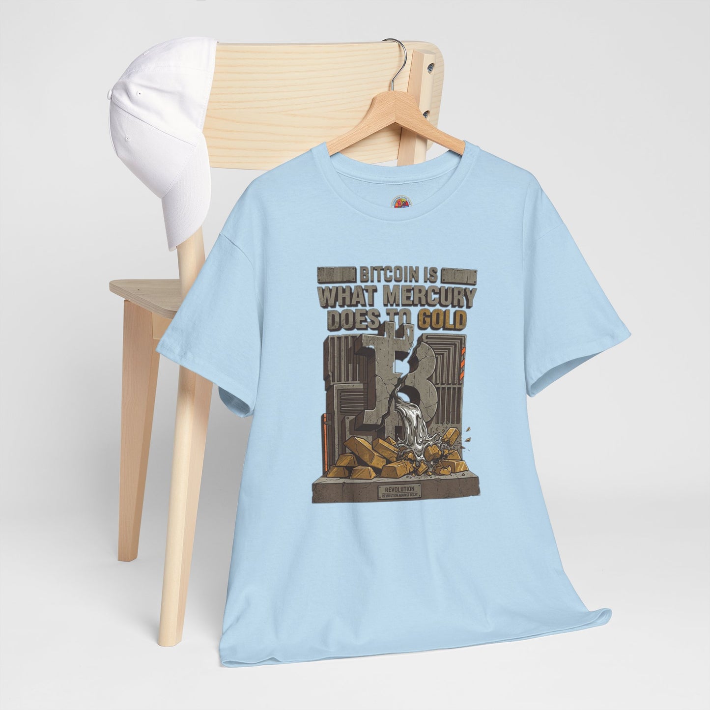 Bitcoin Mercury Effect T-Shirt — "Bitcoin is what mercury does to gold" Graphic Tee