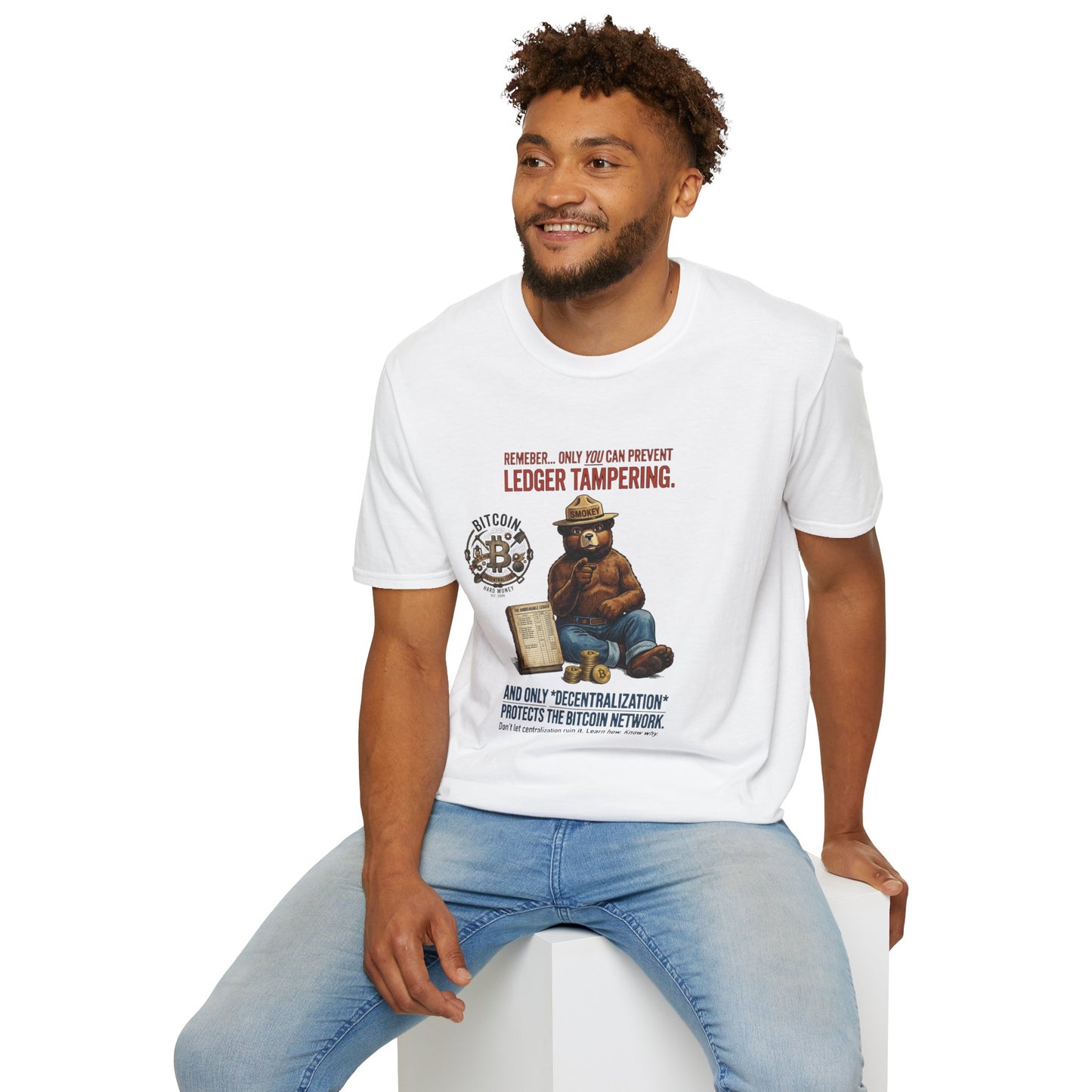 Smokey the Bear Bitcoin T-Shirt — Decentralization Design
