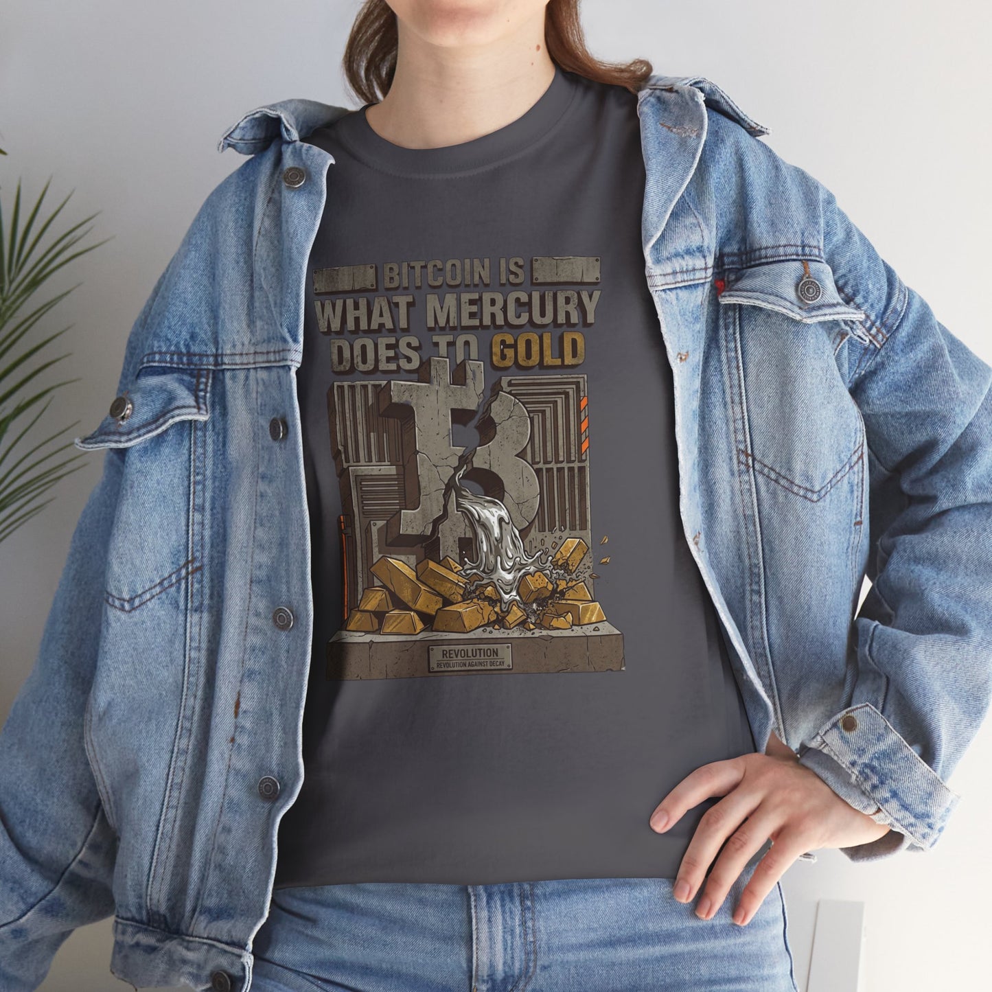 Bitcoin Mercury Effect T-Shirt — "Bitcoin is what mercury does to gold" Graphic Tee