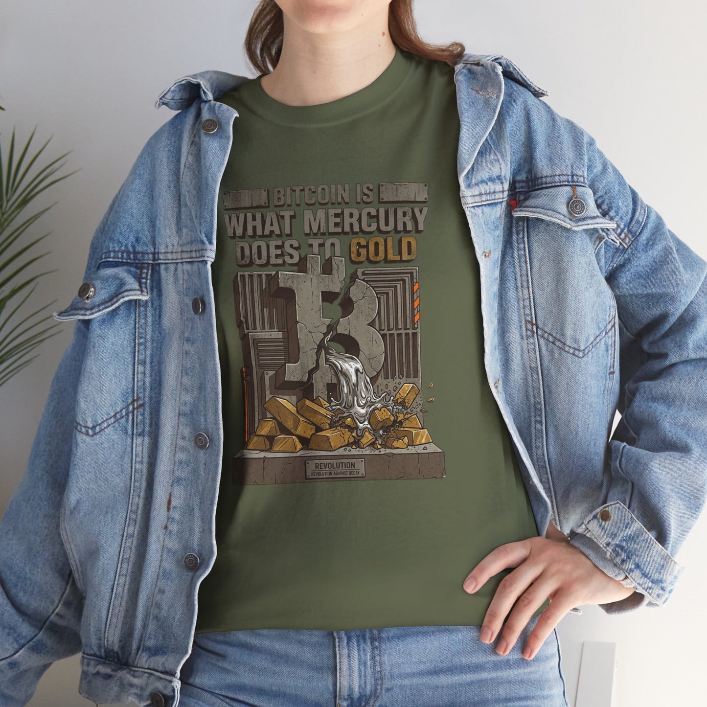Bitcoin Mercury Effect T-Shirt — "Bitcoin is what mercury does to gold" Graphic Tee