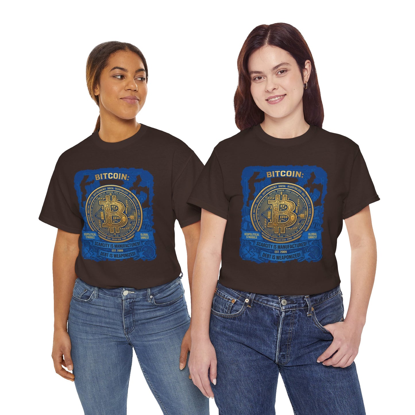 Bitcoin Vintage Coin Graphic Tee — Crypto Enthusiast T-Shirt