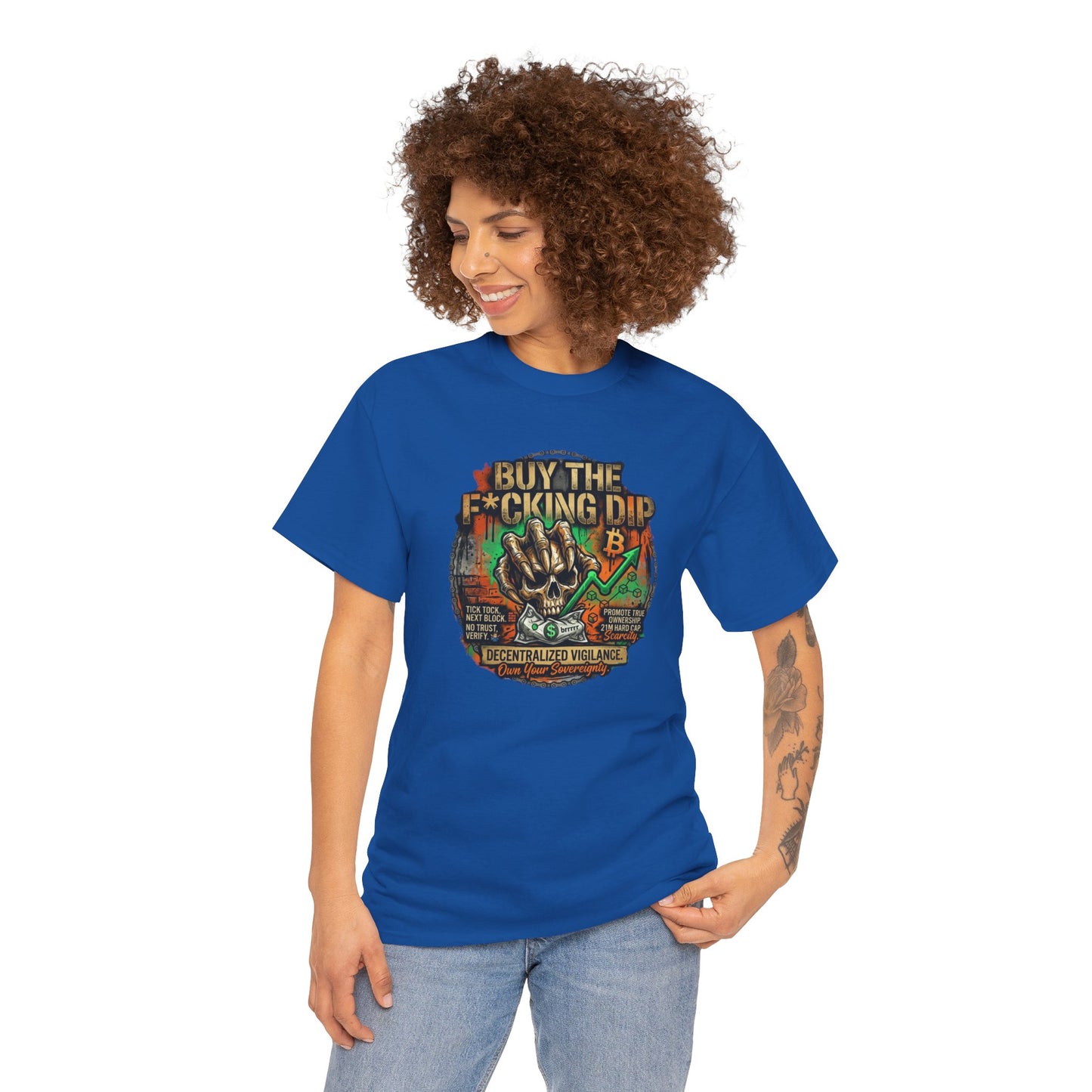 Buy The F*cking Dip Graphic Tee — Stock Market Crypto HODL Trading Shirt