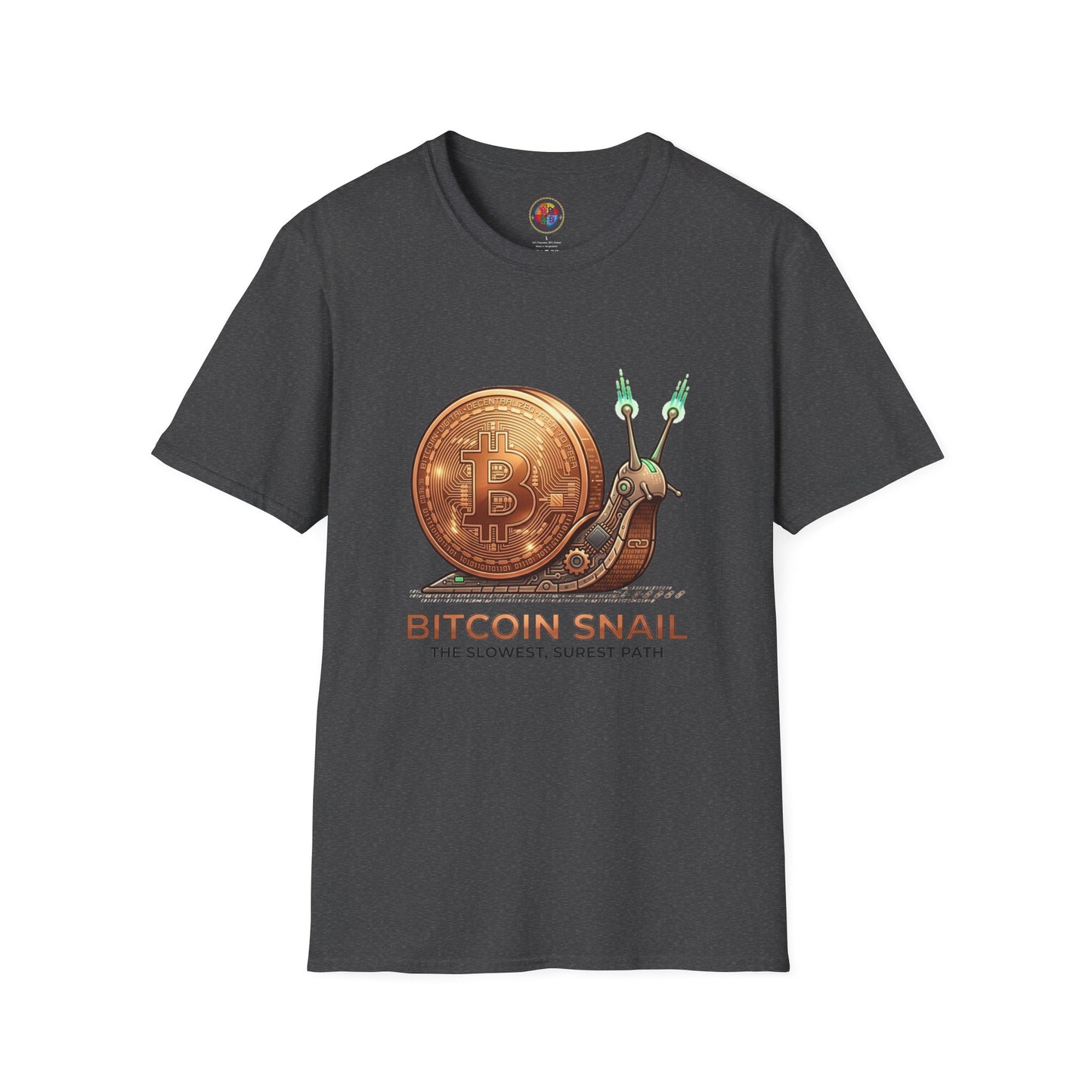 Bitcoin Snail T-Shirt — "Bitcoin Snail: The Slowest, Surest Path" Crypto Tee