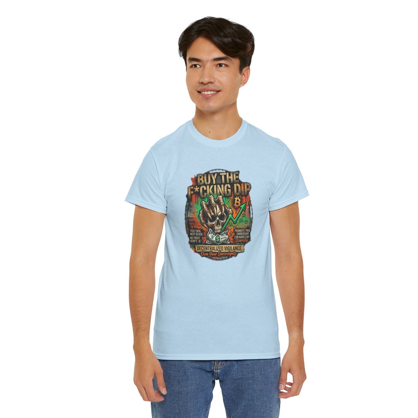 Buy The F*cking Dip Graphic Tee — Stock Market Crypto HODL Trading Shirt