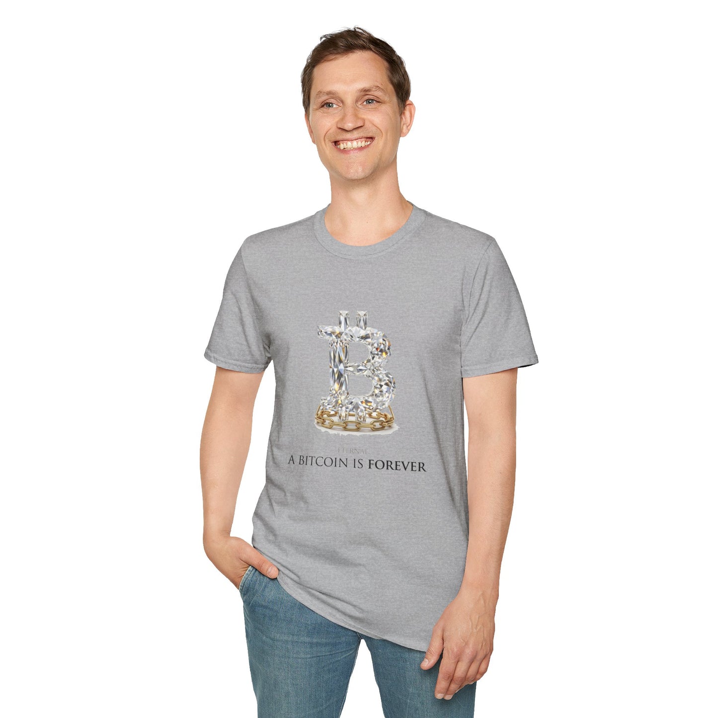 Bitcoin Diamond Forever Graphic Tee | Unisex Softstyle T-Shirt