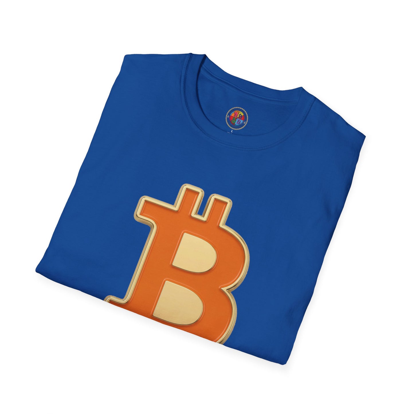 Bitcoin Enamel Logo T-Shirt — Retro Orange Crypto Tee