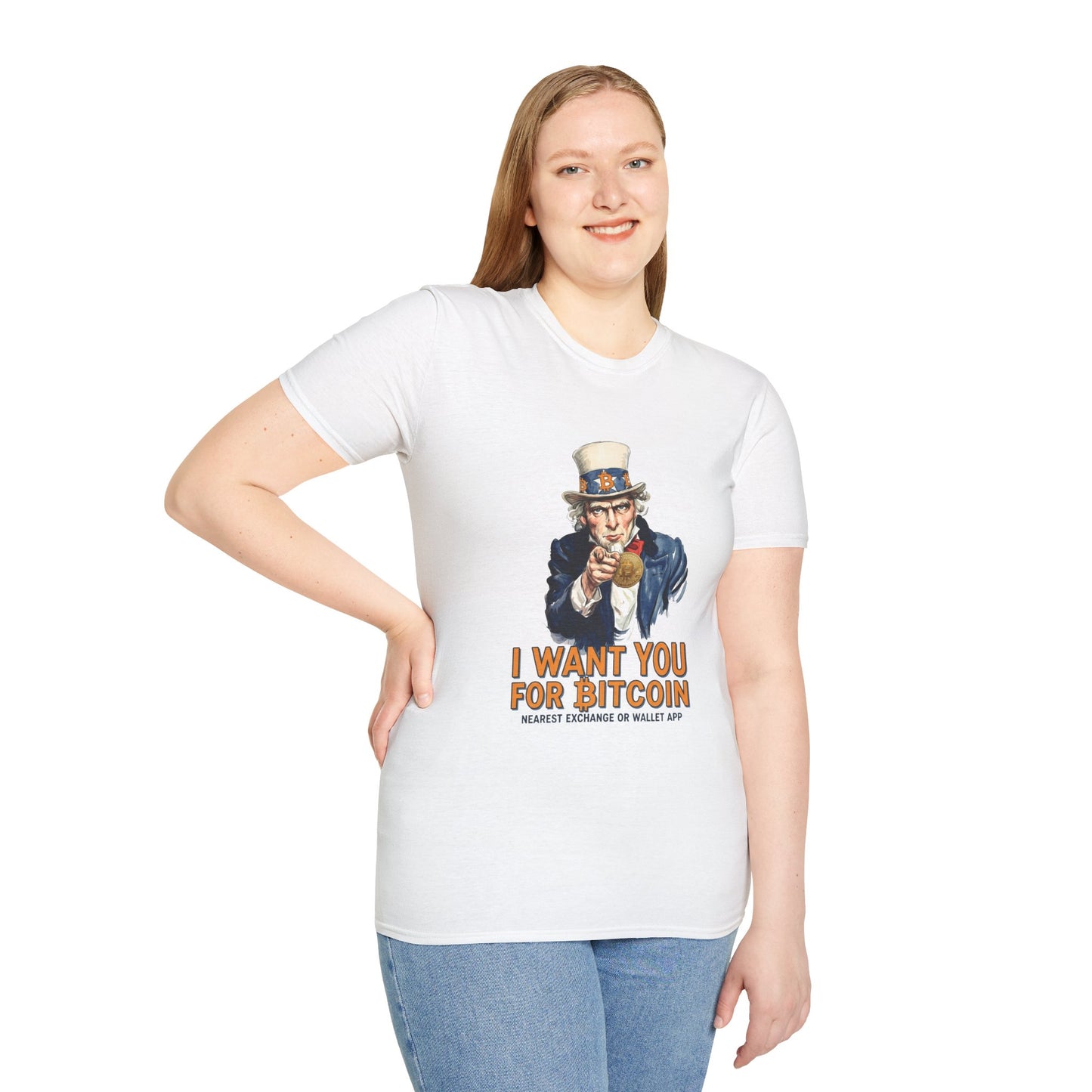 Bitcoin Uncle Sam T-Shirt — "I Want You for Bitcoin" Patriotic Crypto Tee