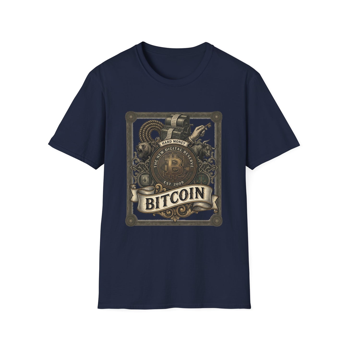Bitcoin Steampunk T-Shirt — Vintage Crypto Emblem Tee