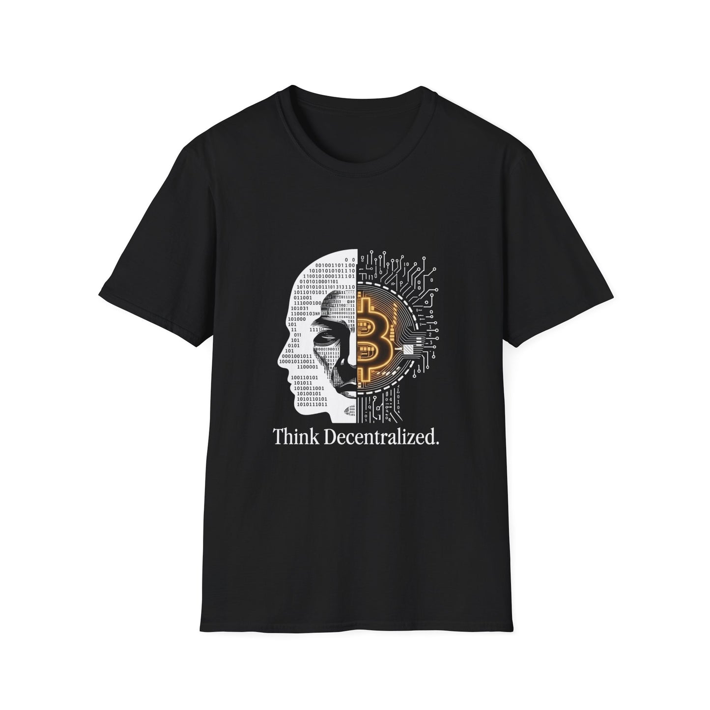 Think Decentralized Bitcoin T-Shirt — Crypto Tech Graphic Tee