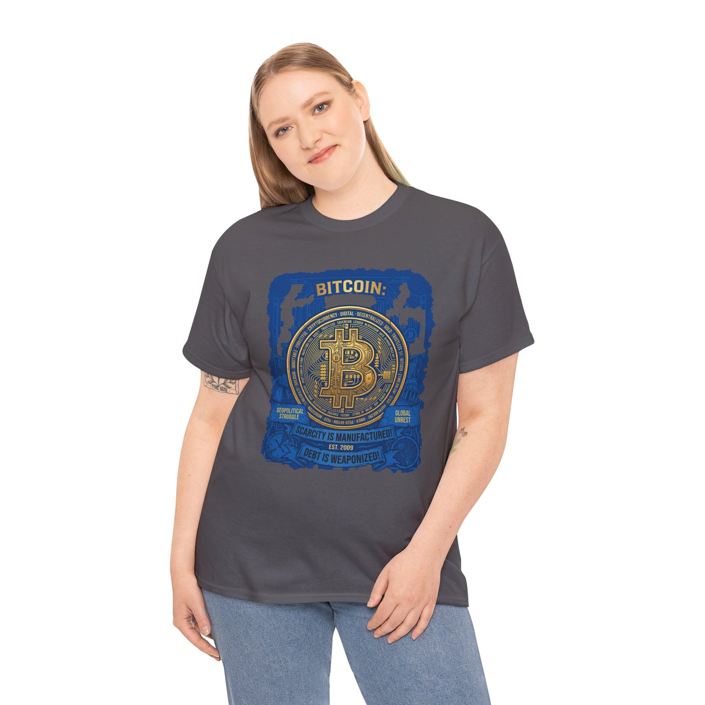 Bitcoin Vintage Coin Graphic Tee — Crypto Enthusiast T-Shirt