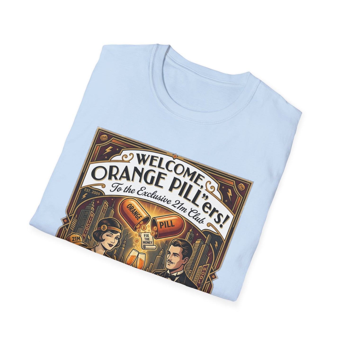 Vintage 'Welcome Orange Pill' T-Shirt — Retro Apothecary Graphic Tee