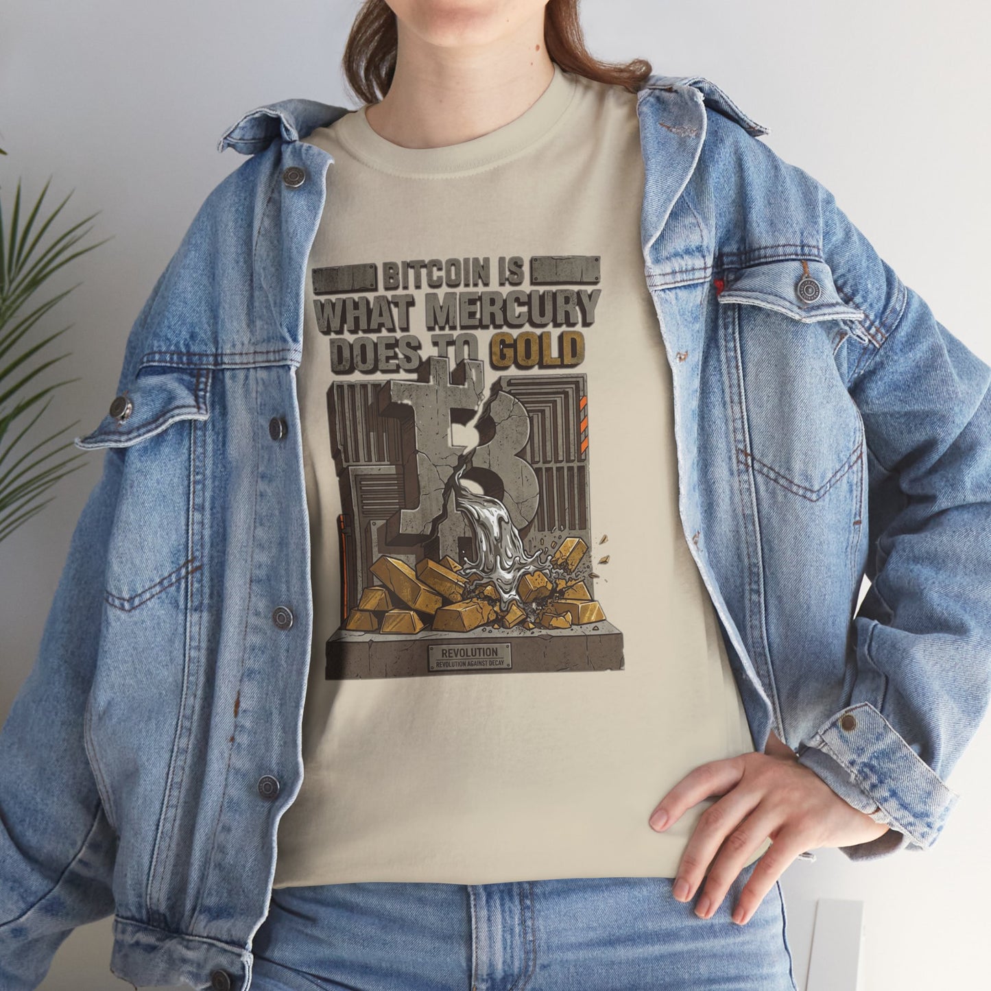 Bitcoin Mercury Effect T-Shirt — "Bitcoin is what mercury does to gold" Graphic Tee