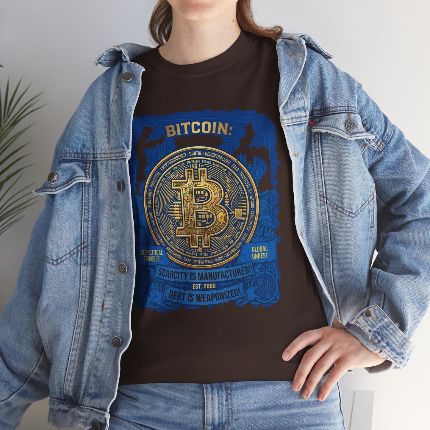 Bitcoin Vintage Coin Graphic Tee — Crypto Enthusiast T-Shirt