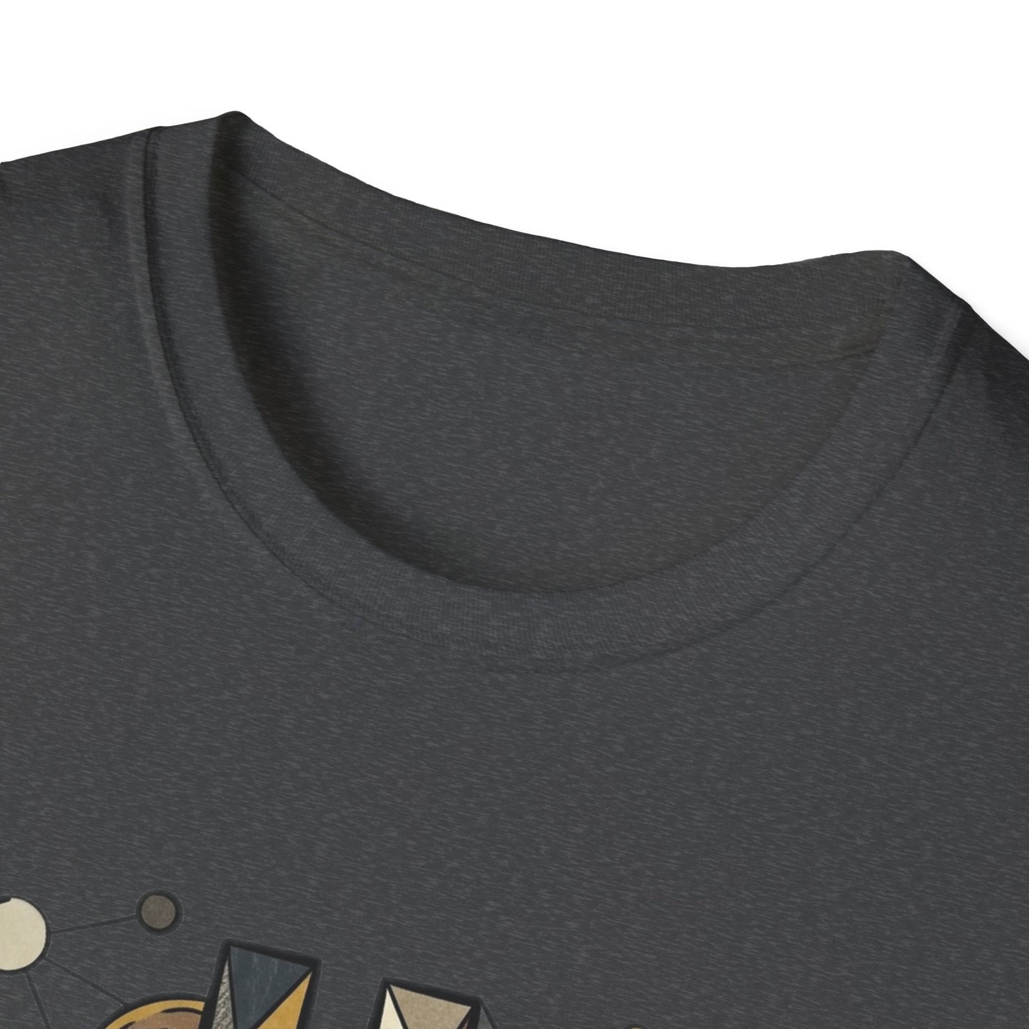 Abstract Geometric Bitcoin T-Shirt — Retro Music Art Tee