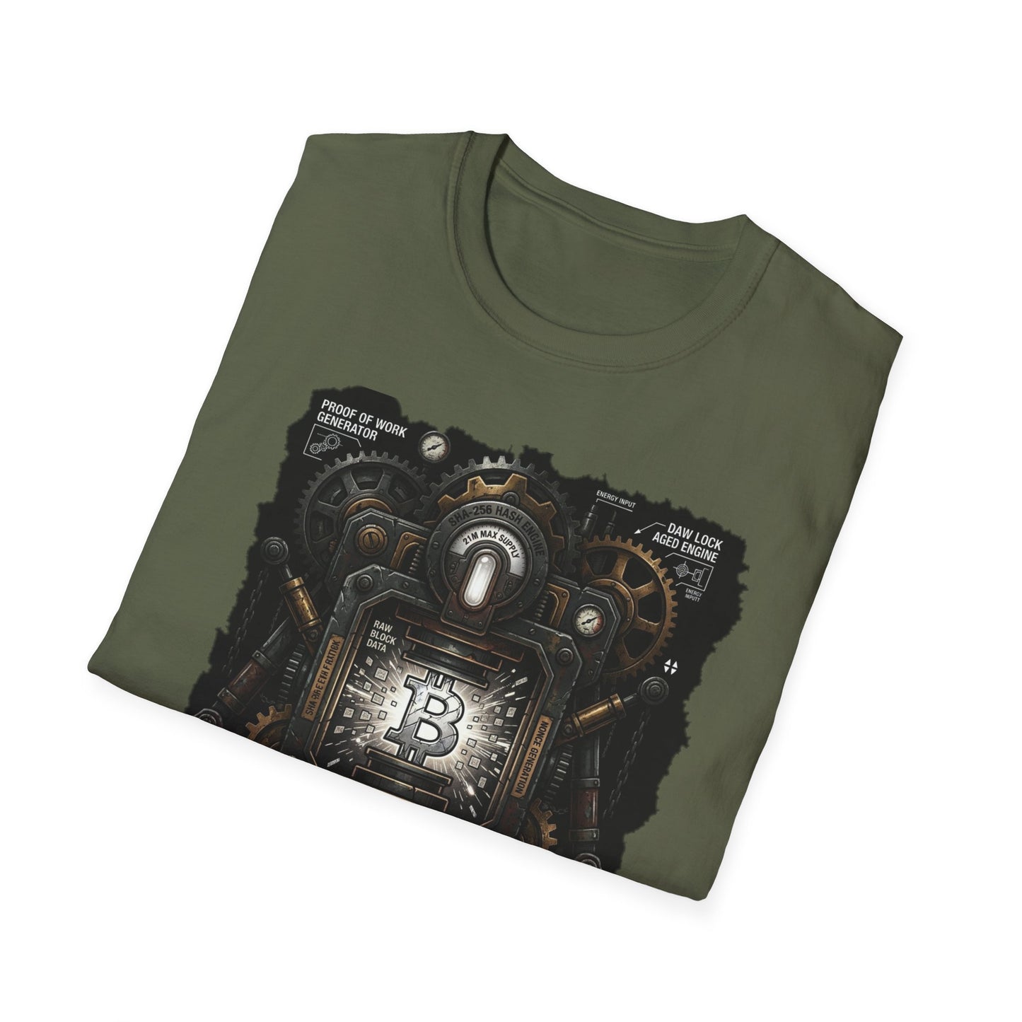 Bitcoin Proof of Work T-Shirt — Crypto Miner Vintage Graphic Tee