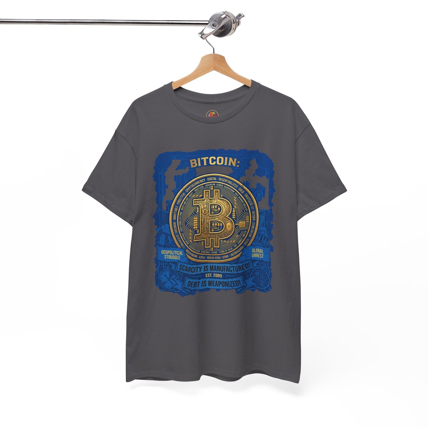 Bitcoin Vintage Coin Graphic Tee — Crypto Enthusiast T-Shirt