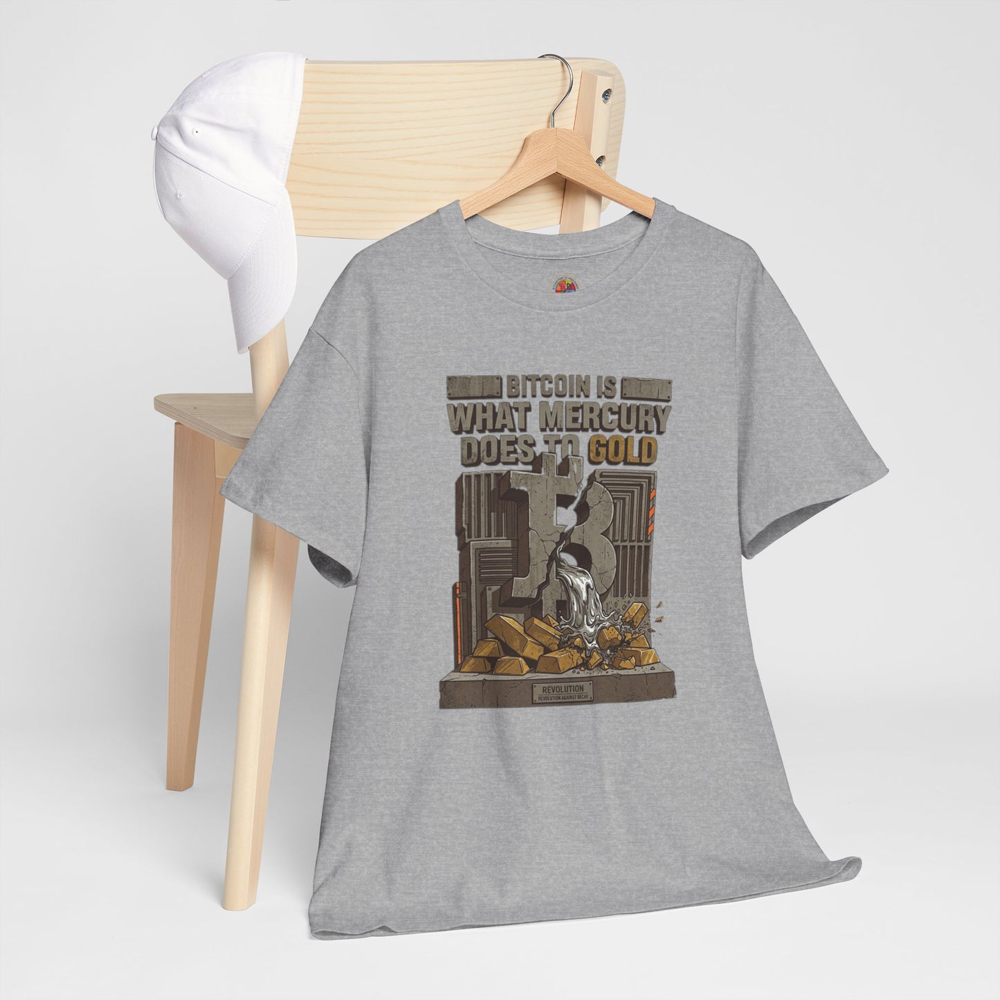 Bitcoin Mercury Effect T-Shirt — "Bitcoin is what mercury does to gold" Graphic Tee