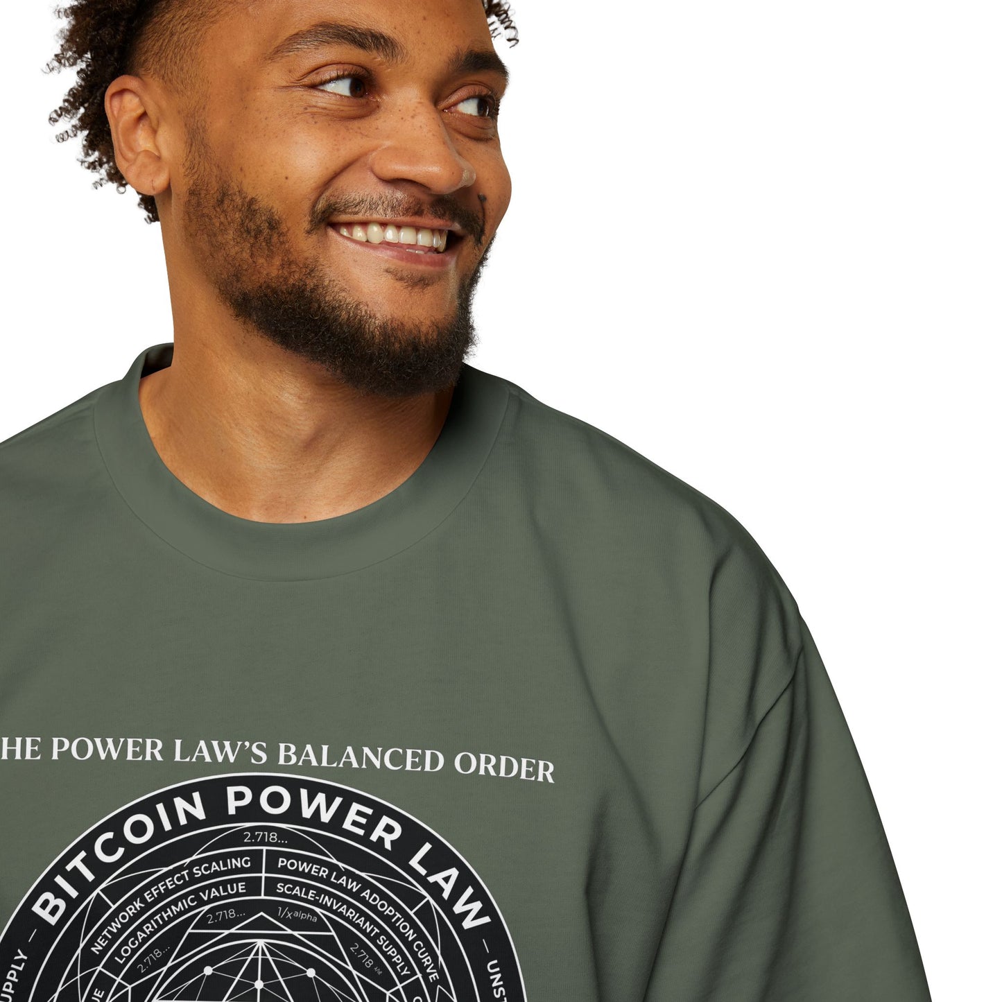 Bitcoin Power Law Men's Oversized Tee