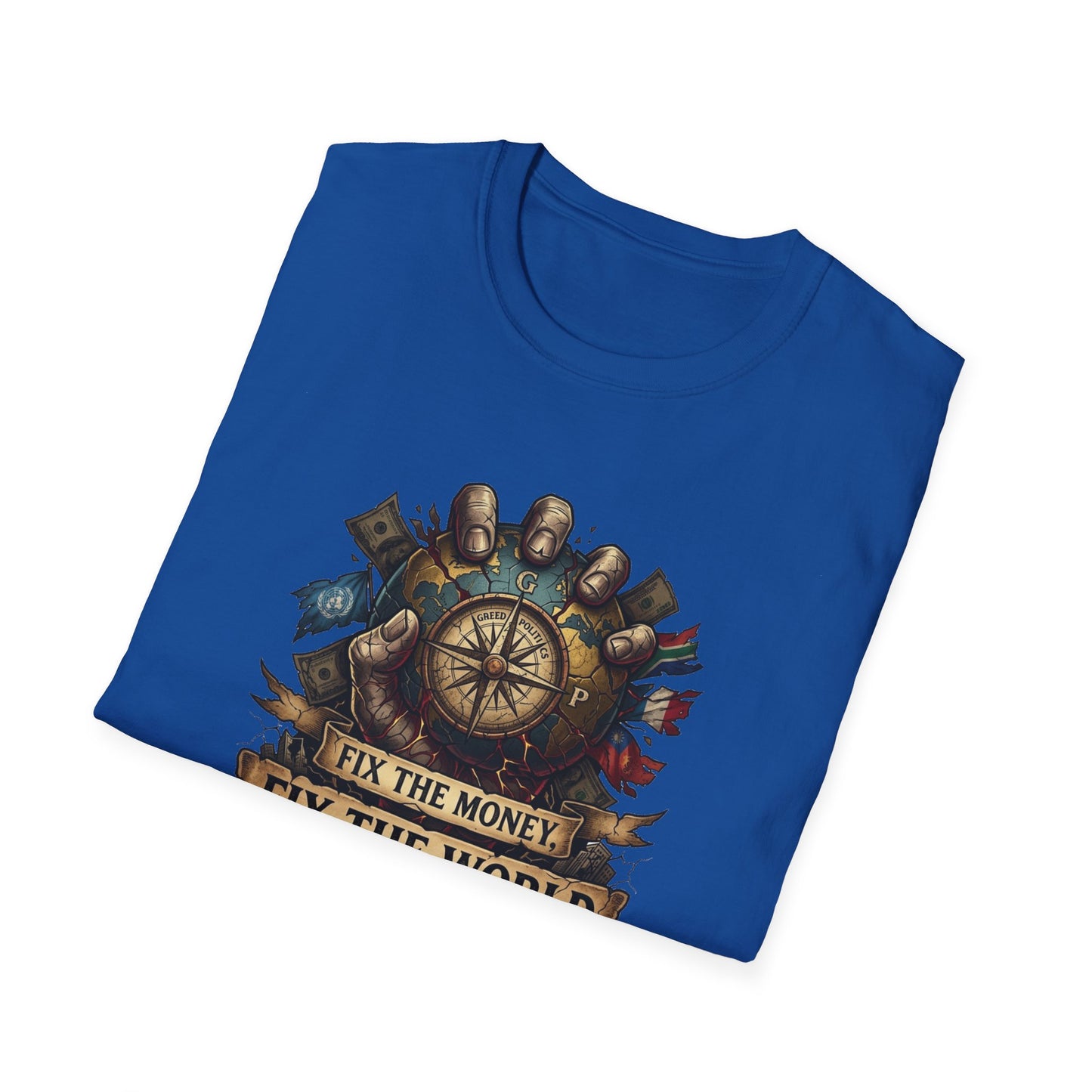 Bitcoin Is The Answer T-Shirt — "Fix The Money, Fix The World" Compass Graphic Tee