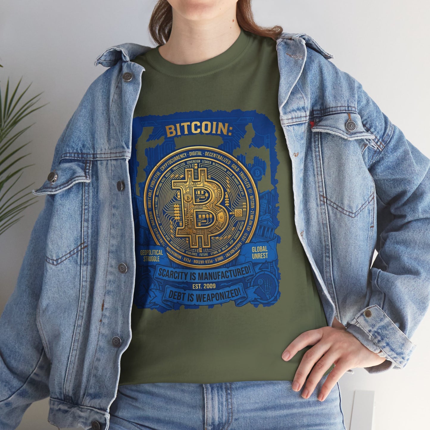 Bitcoin Vintage Coin Graphic Tee — Crypto Enthusiast T-Shirt