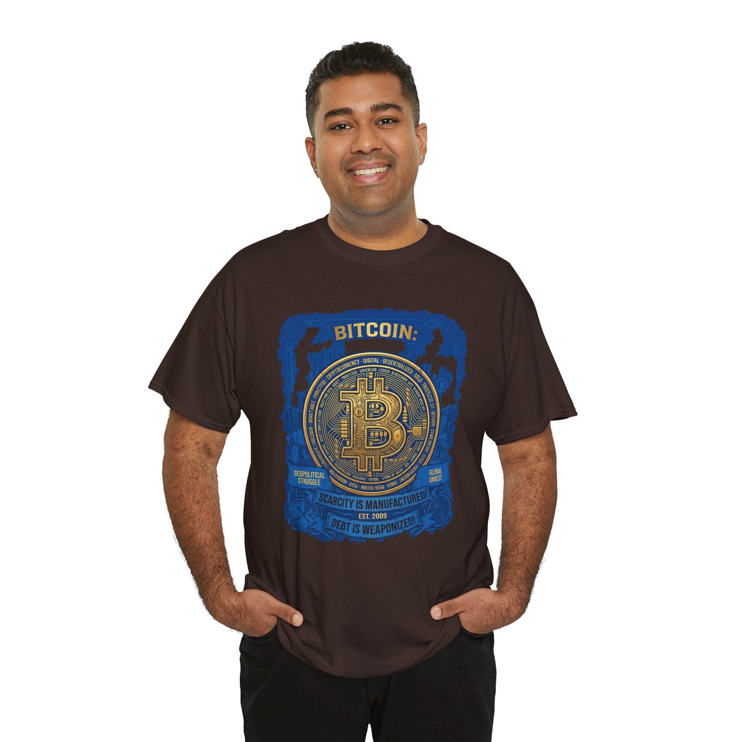 Bitcoin Vintage Coin Graphic Tee — Crypto Enthusiast T-Shirt