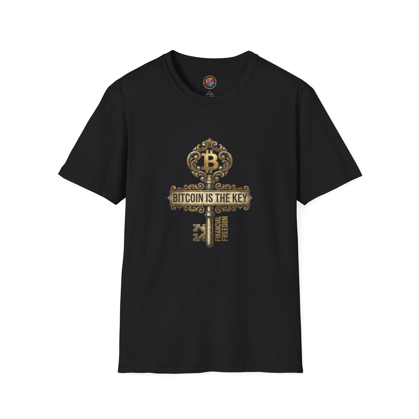 Bitcoin Is The Key Graphic T-Shirt — Vintage Key Crypto Tee