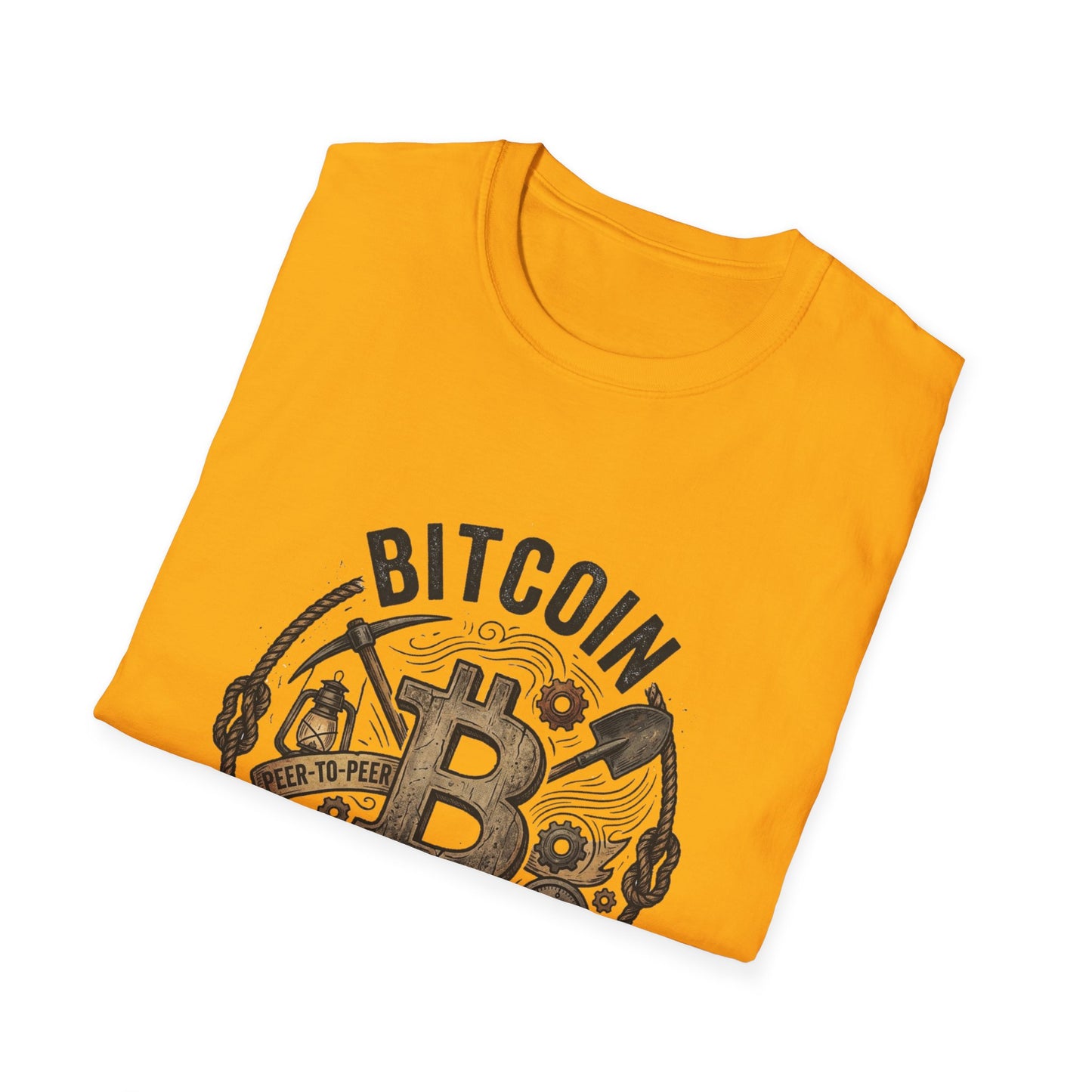 Bitcoin Hard Money T-Shirt — Vintage Crypto Mining Design