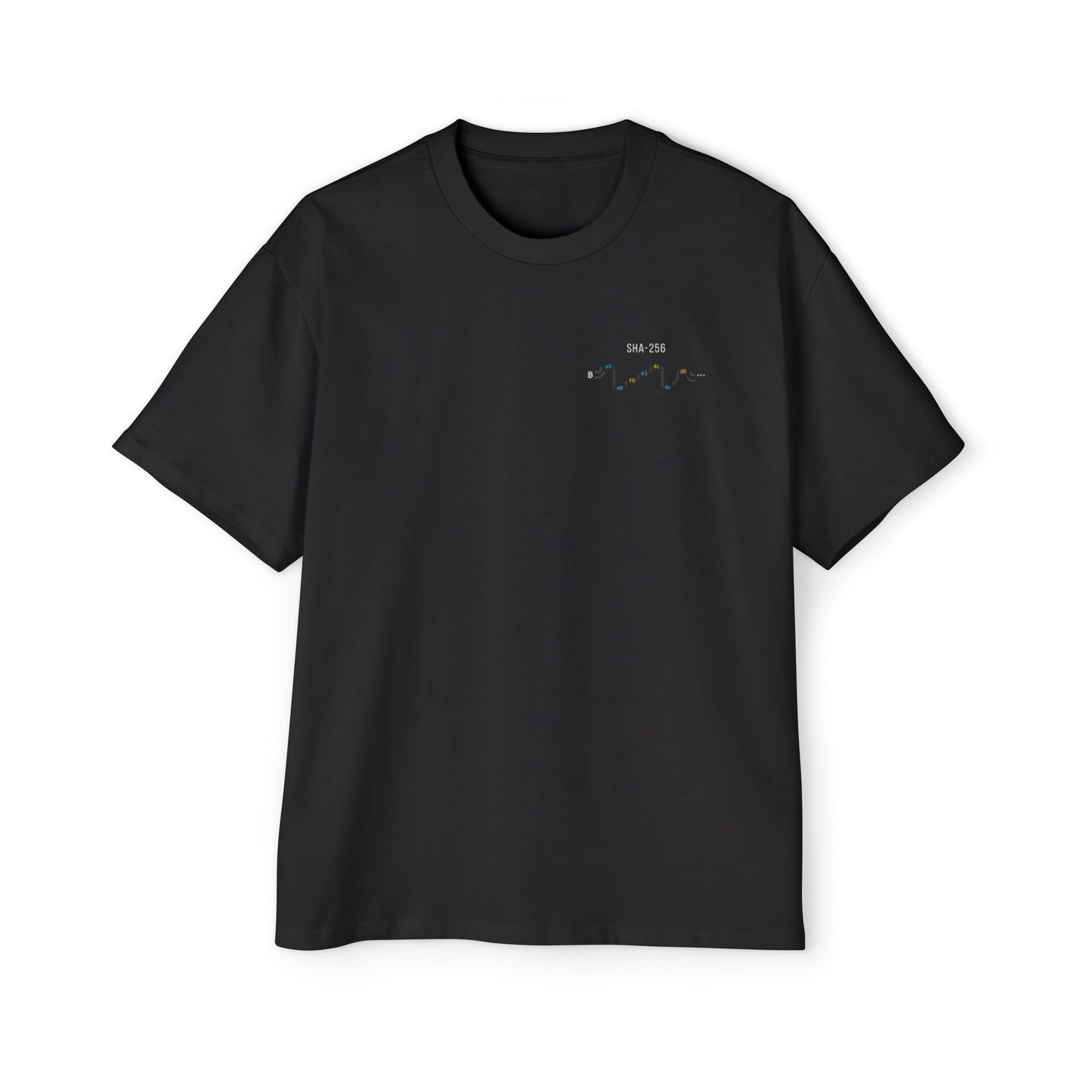 Bitcoin Genesis Block Tee — Coordinates Back & SHA-256 Front