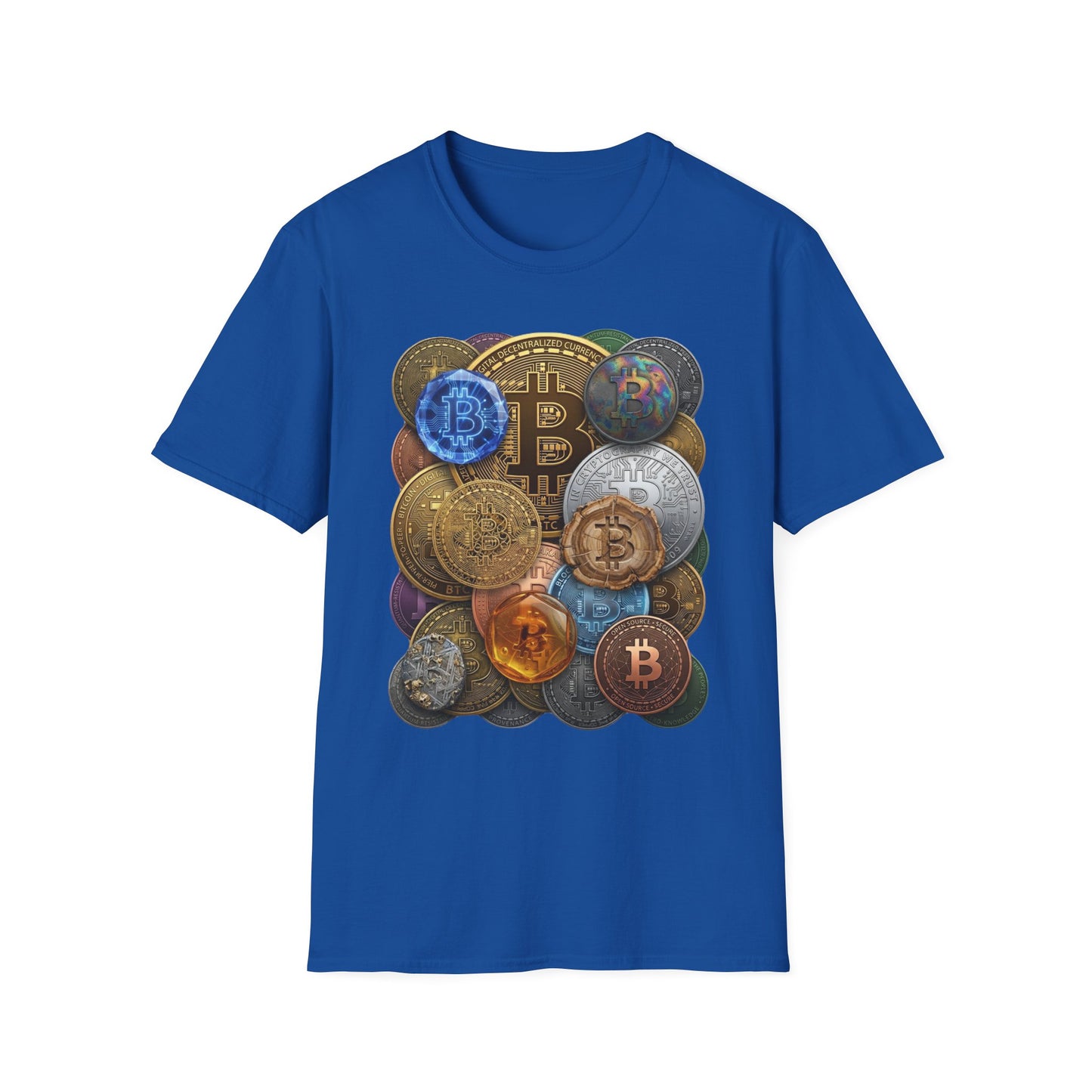 Bitcoin Crypto Coins Graphic T‑Shirt — Cryptocurrency Investor Tee