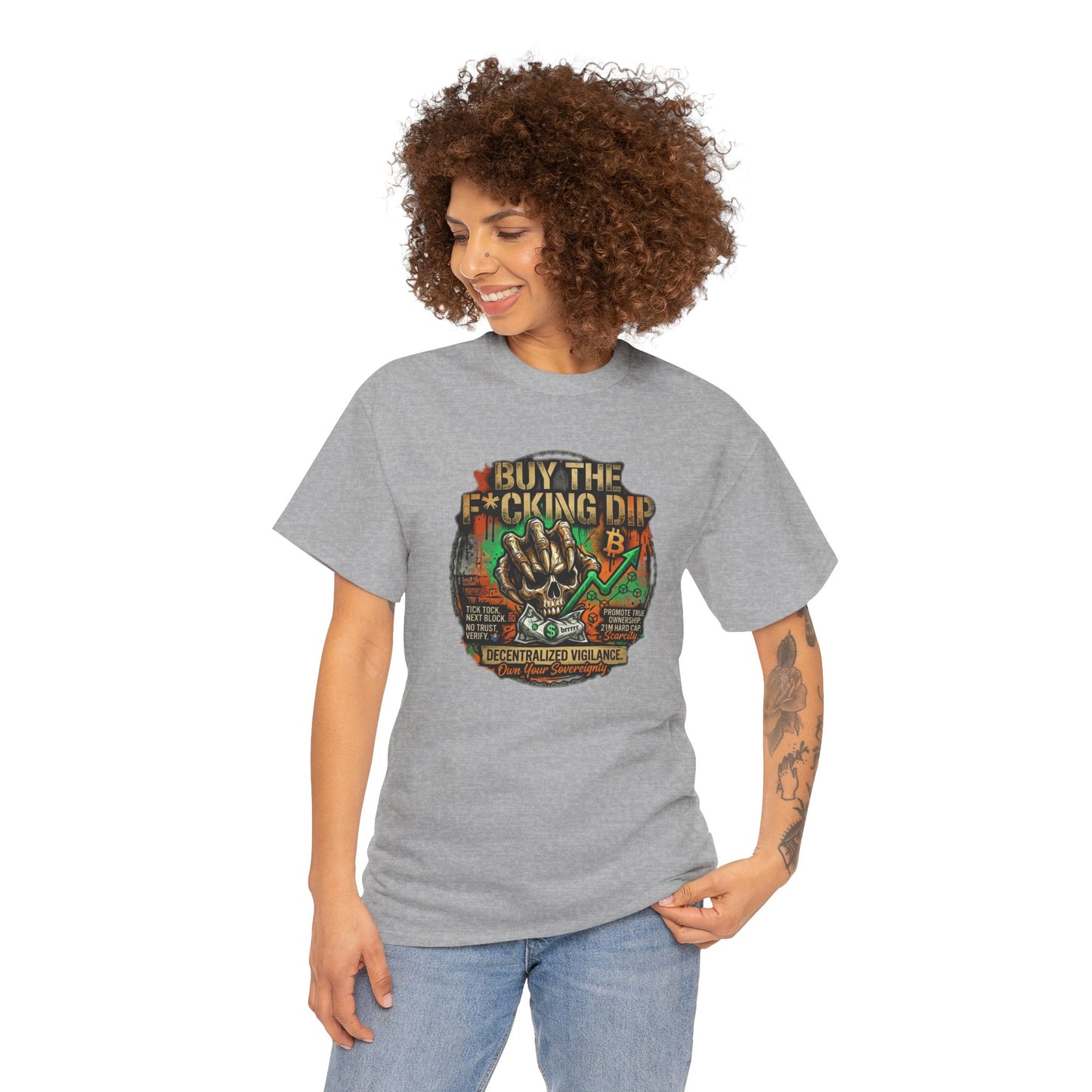 Buy The F*cking Dip Graphic Tee — Stock Market Crypto HODL Trading Shirt