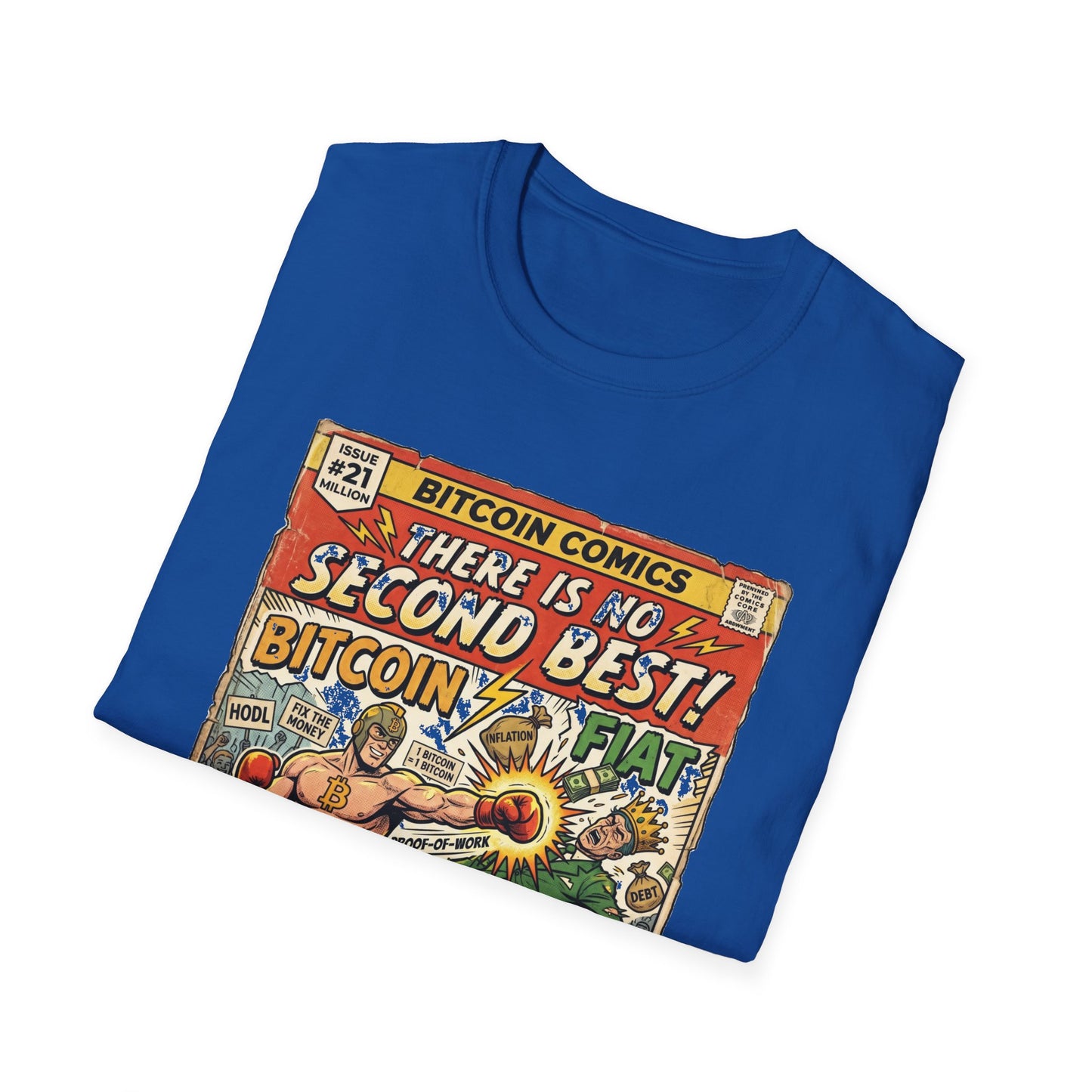 Bitcoin Comics Retro T-Shirt — "There Is No Second Best!" Vintage Crypto Tee