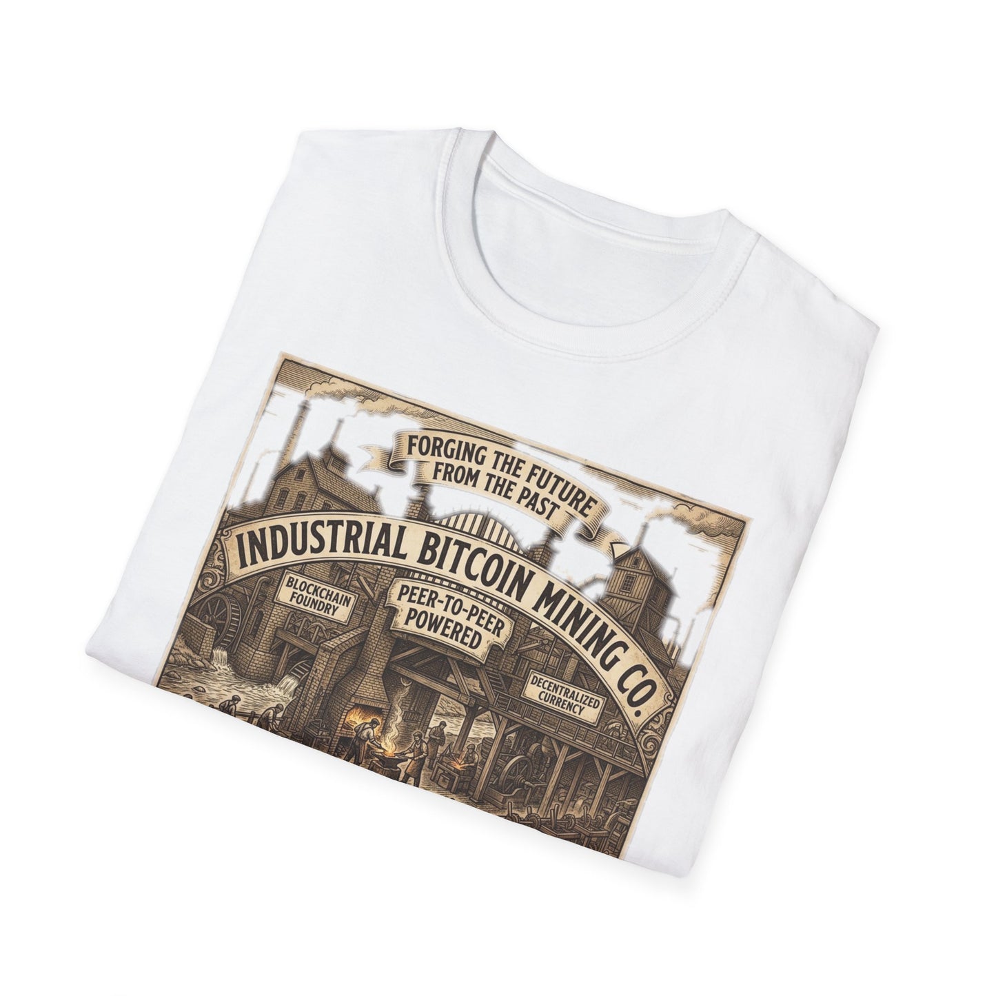 Industrial Bitcoin Mining Co. T-Shirt — Vintage Crypto Miner Graphic Tee